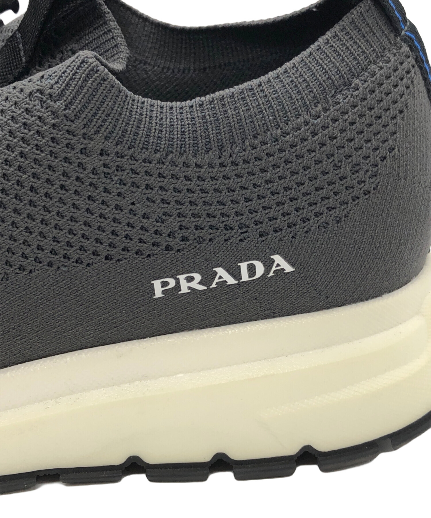 中古・古着通販】PRADA (プラダ) ニットソックススニーカー グレー