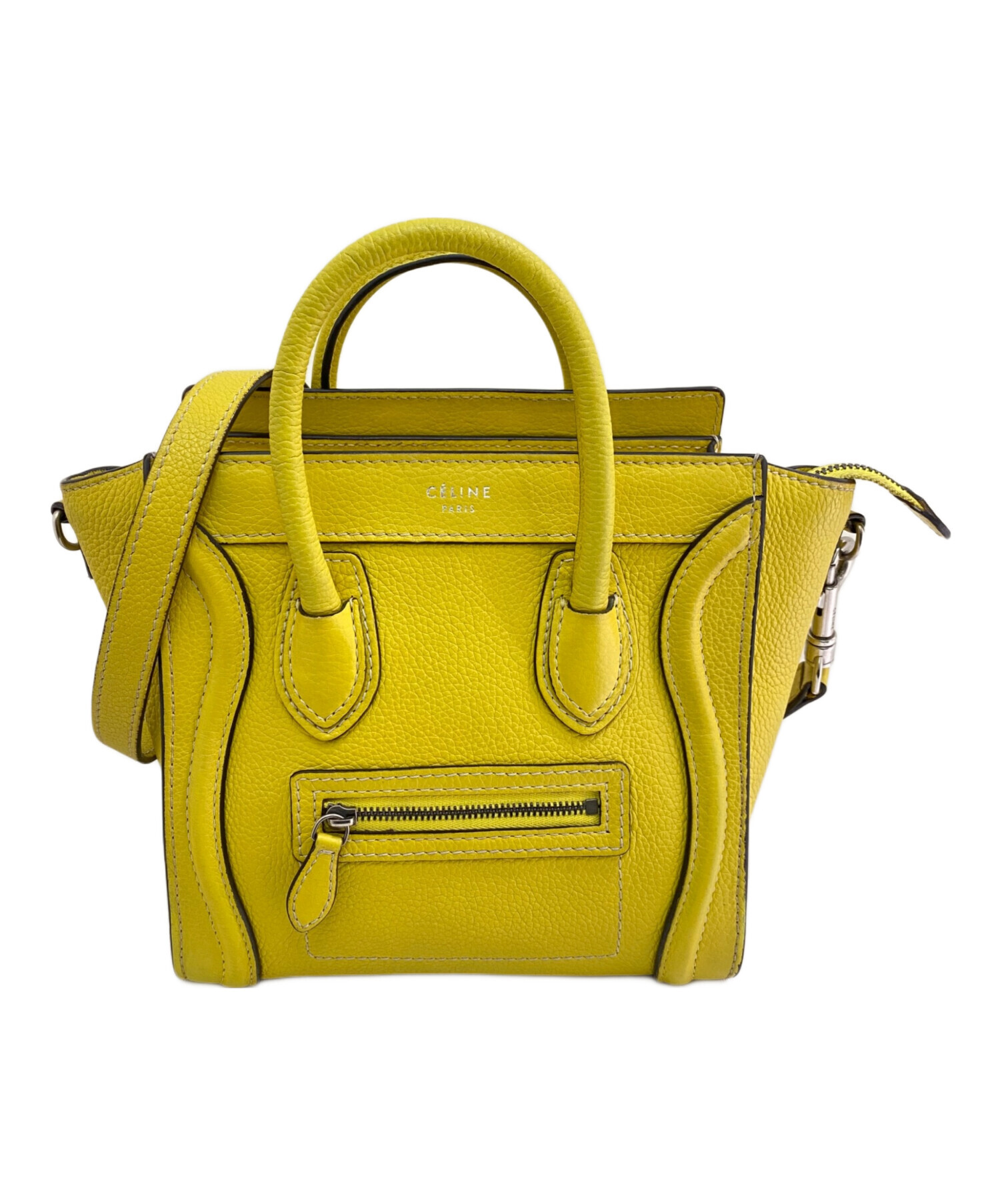 中古・古着通販】CELINE (セリーヌ) ラゲージ ナノ イエロー サイズ  