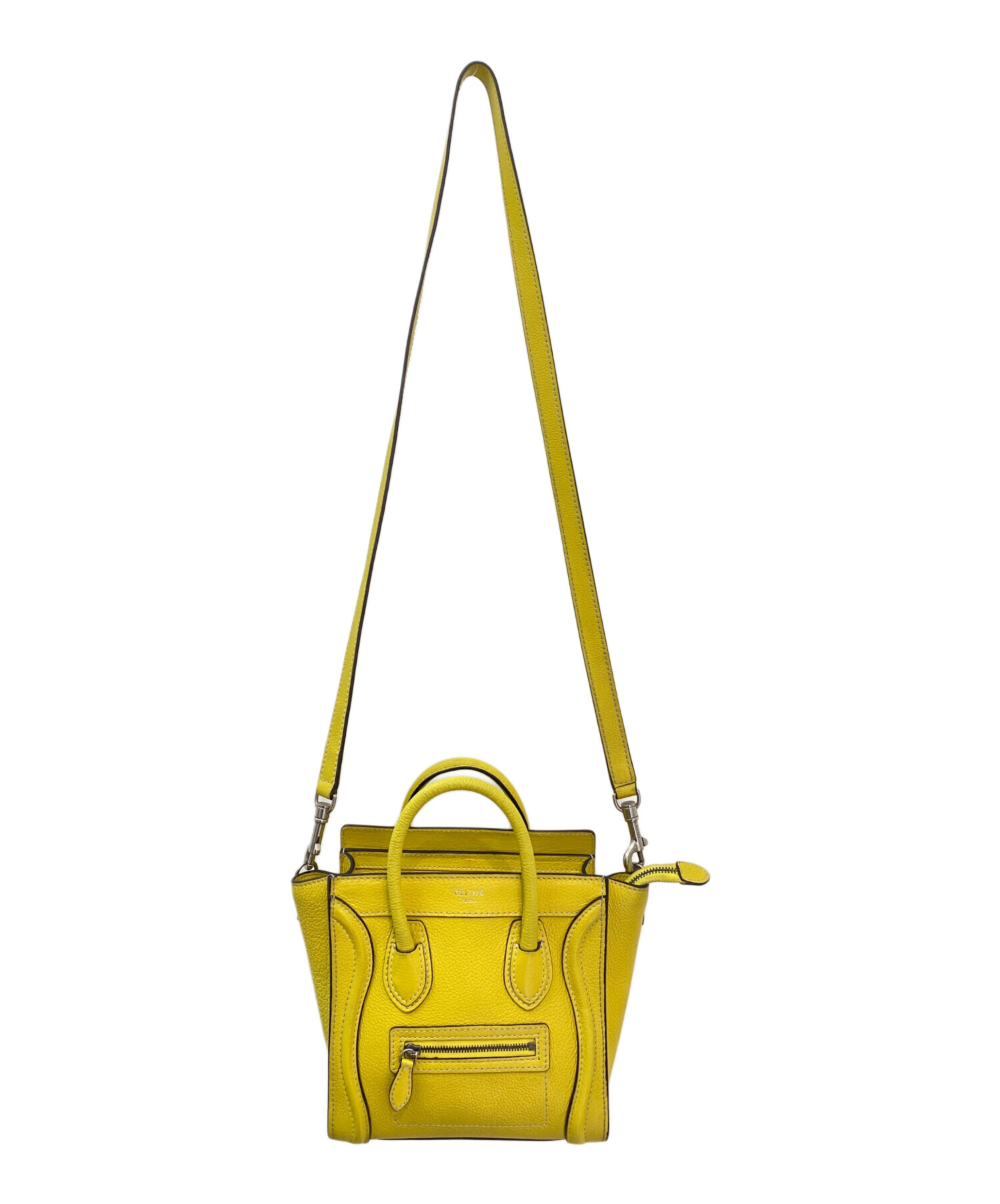 中古・古着通販】CELINE (セリーヌ) ラゲージ ナノ イエロー サイズ  