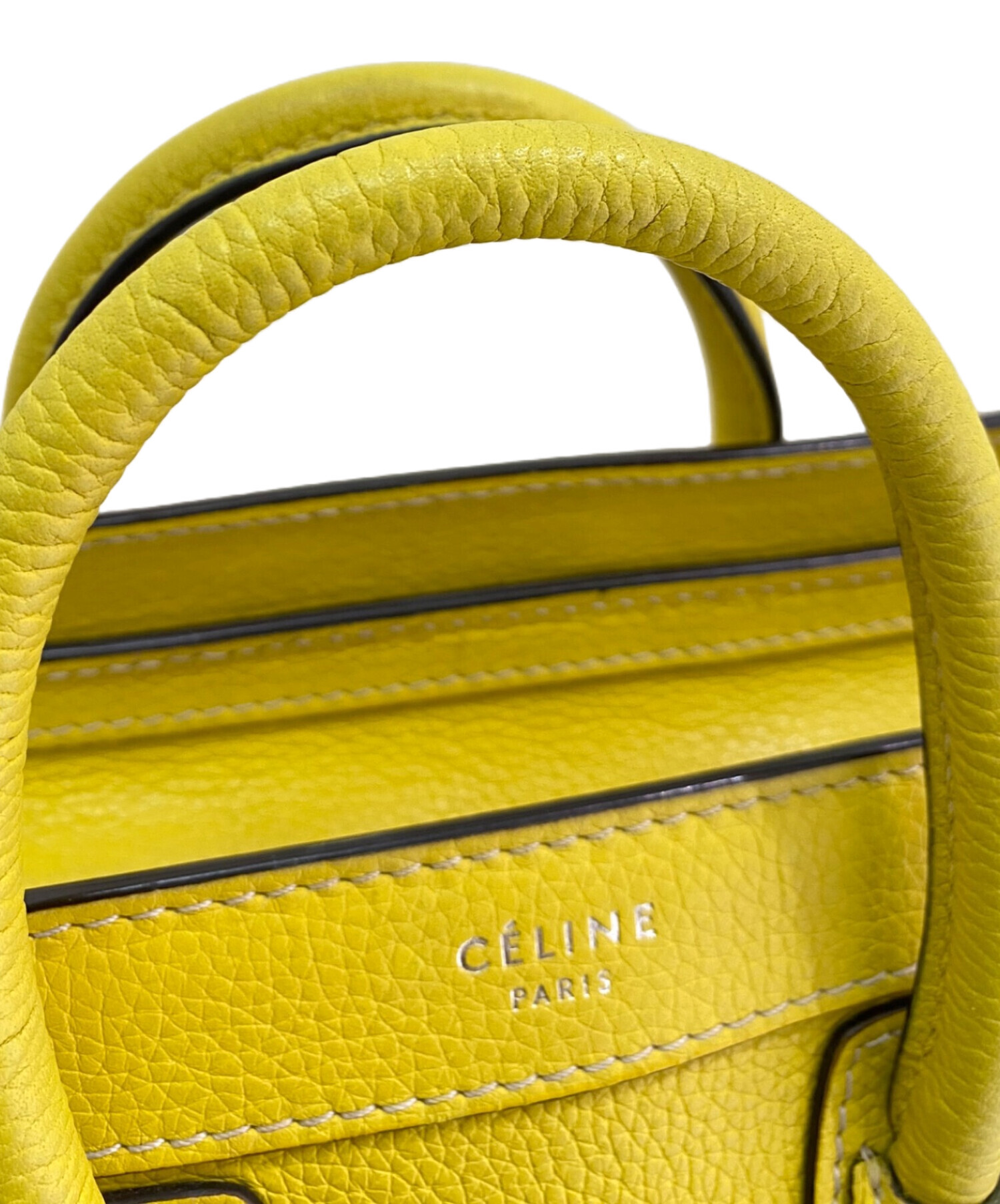 中古・古着通販】CELINE (セリーヌ) ラゲージ ナノ イエロー サイズ 