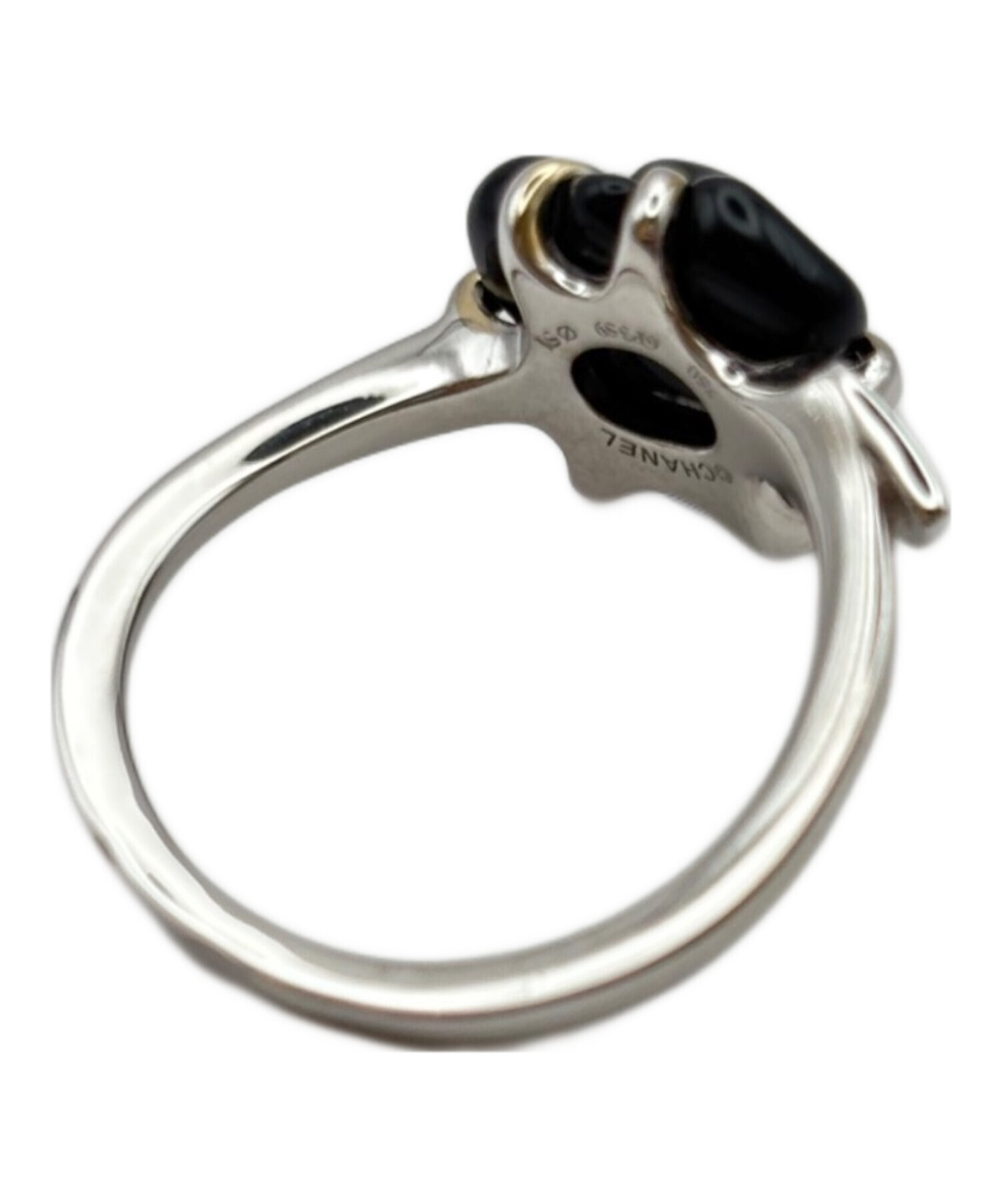 中古・古着通販】CHANEL (シャネル) Camélia Onyx Diamonds Ring
