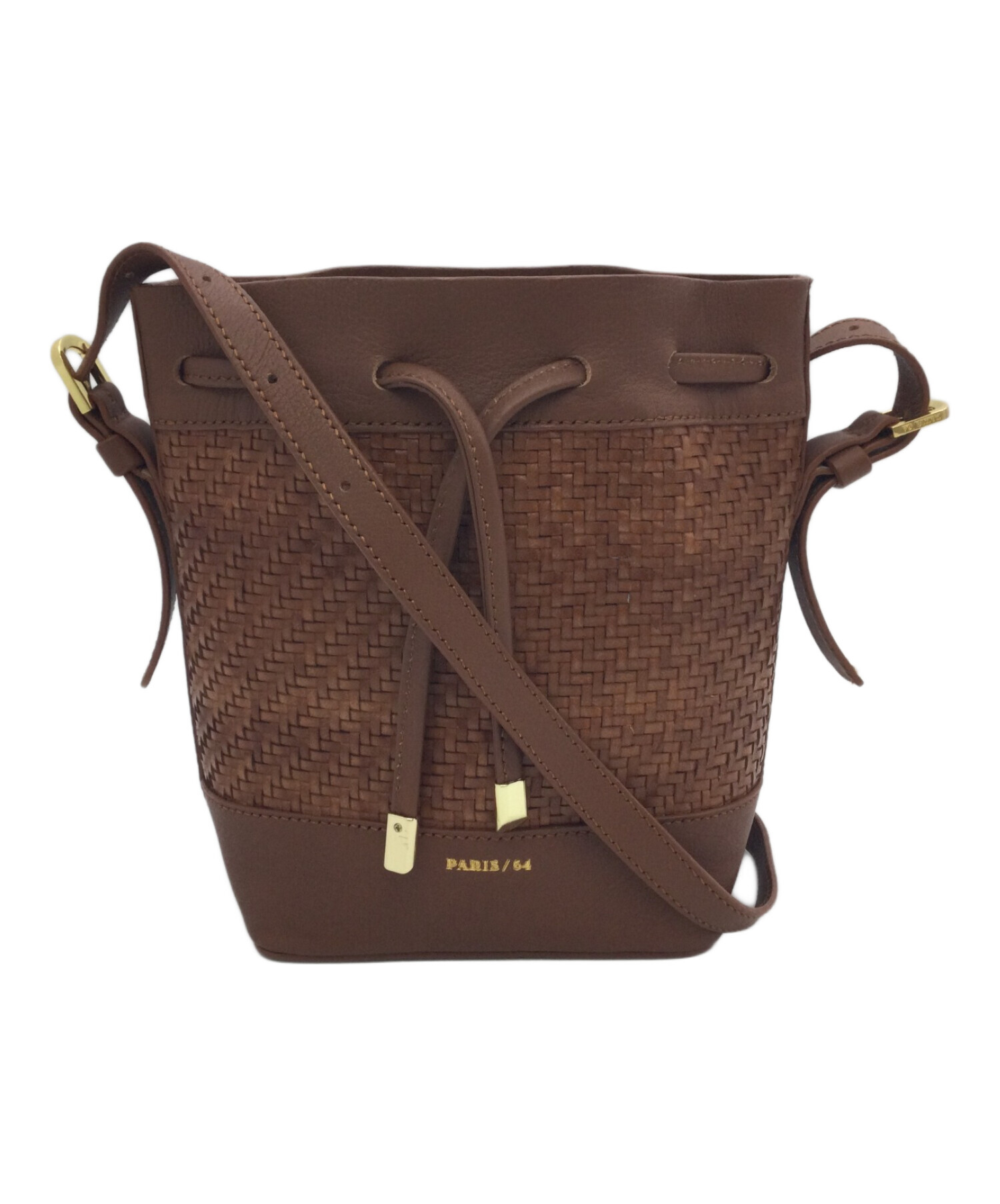 ✊✊ PARIS 64 ブラウン ショルダーバッグ 中古・古着通販】PARIS/64 (パリ64) ショルダーバッグ ブラウン