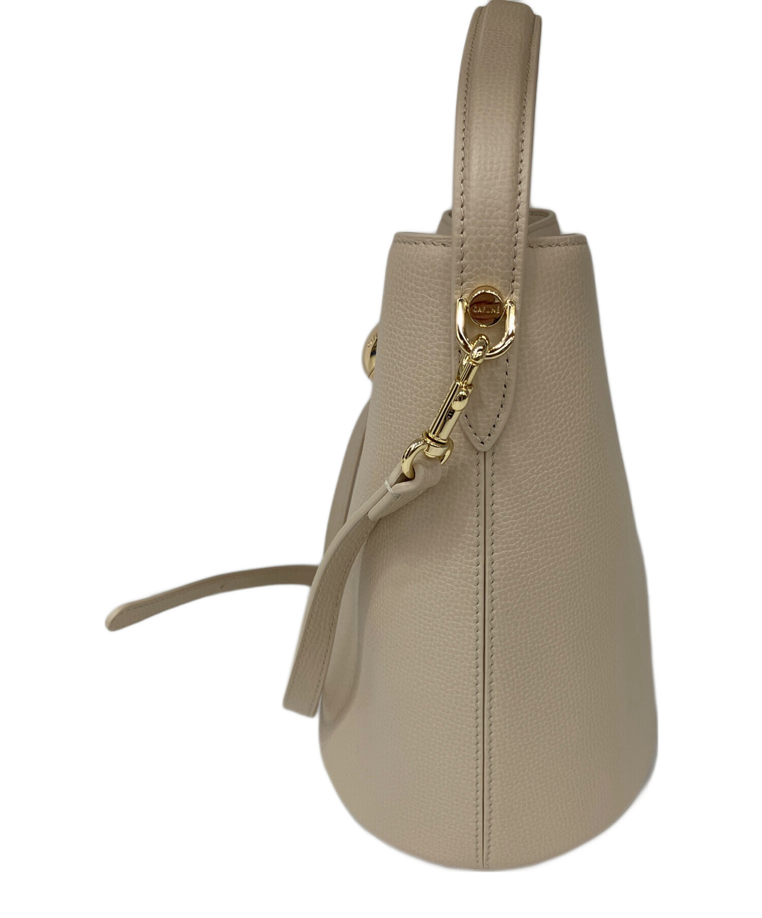 美品 カフネ CAFUNE バッグ 2way ショルダーバッグ EGG BAG エッグバッグ カーフレザー カバン レディース ベージュ Egg Bucket - Mushroom – Cafuné
