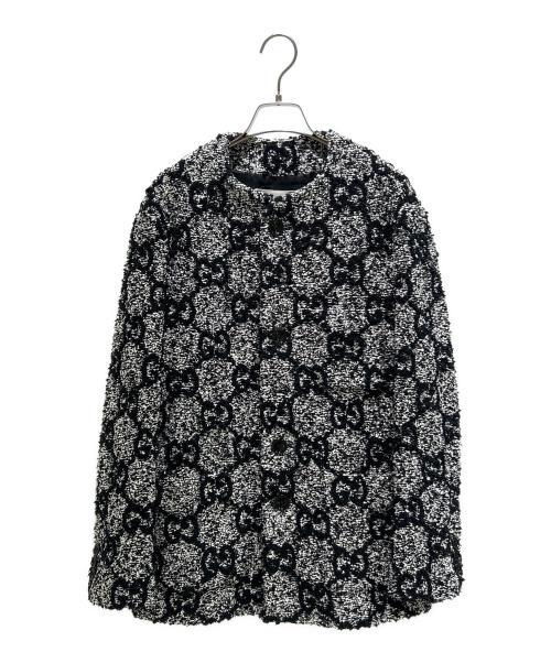 GUCCI ツイードジャケット 中古・古着通販】GUCCI (グッチ) ツイードジャケット ブラック サイズ
