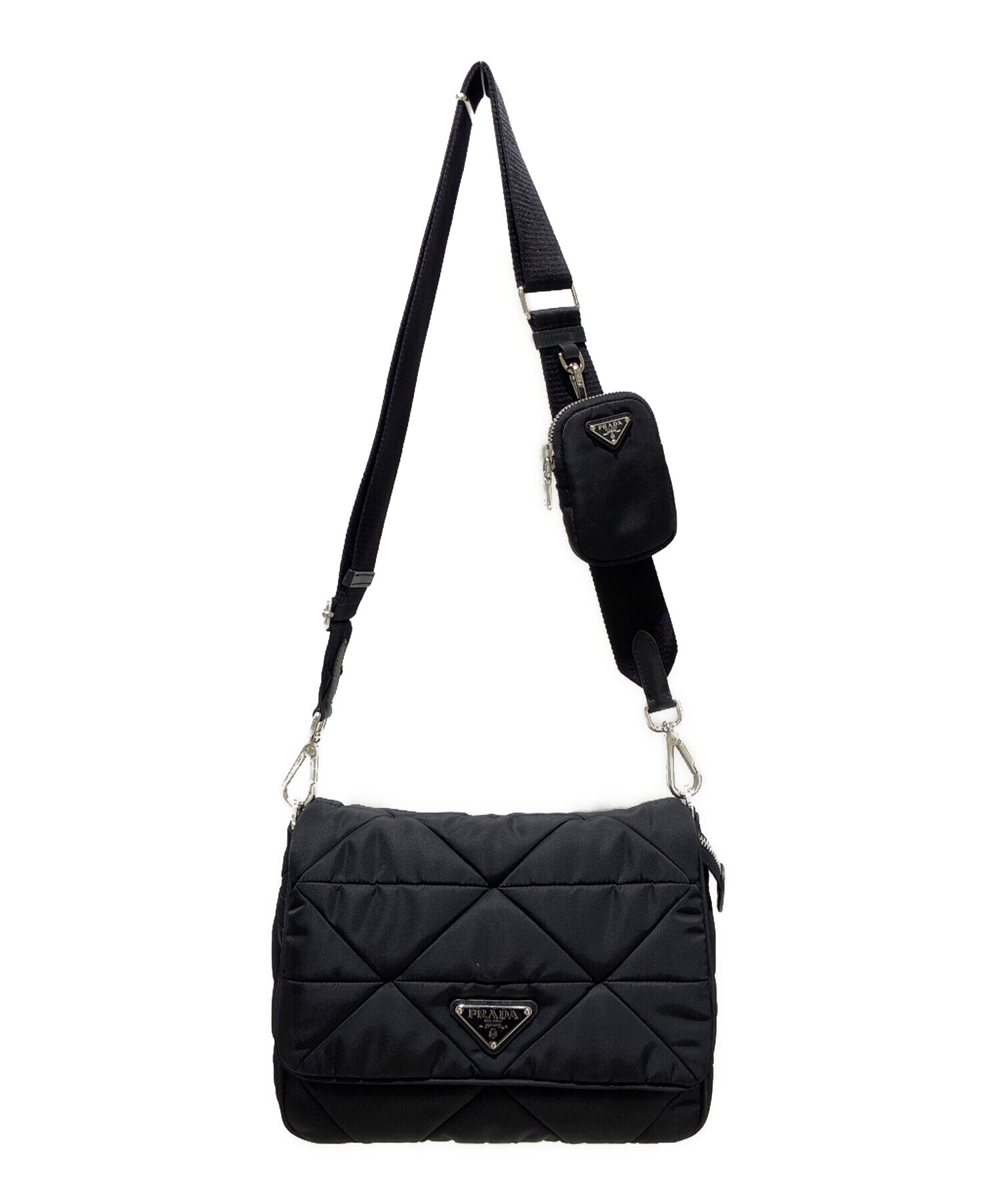 中古・古着通販】PRADA (プラダ) パデッドRe-Nylonショルダーバッグ