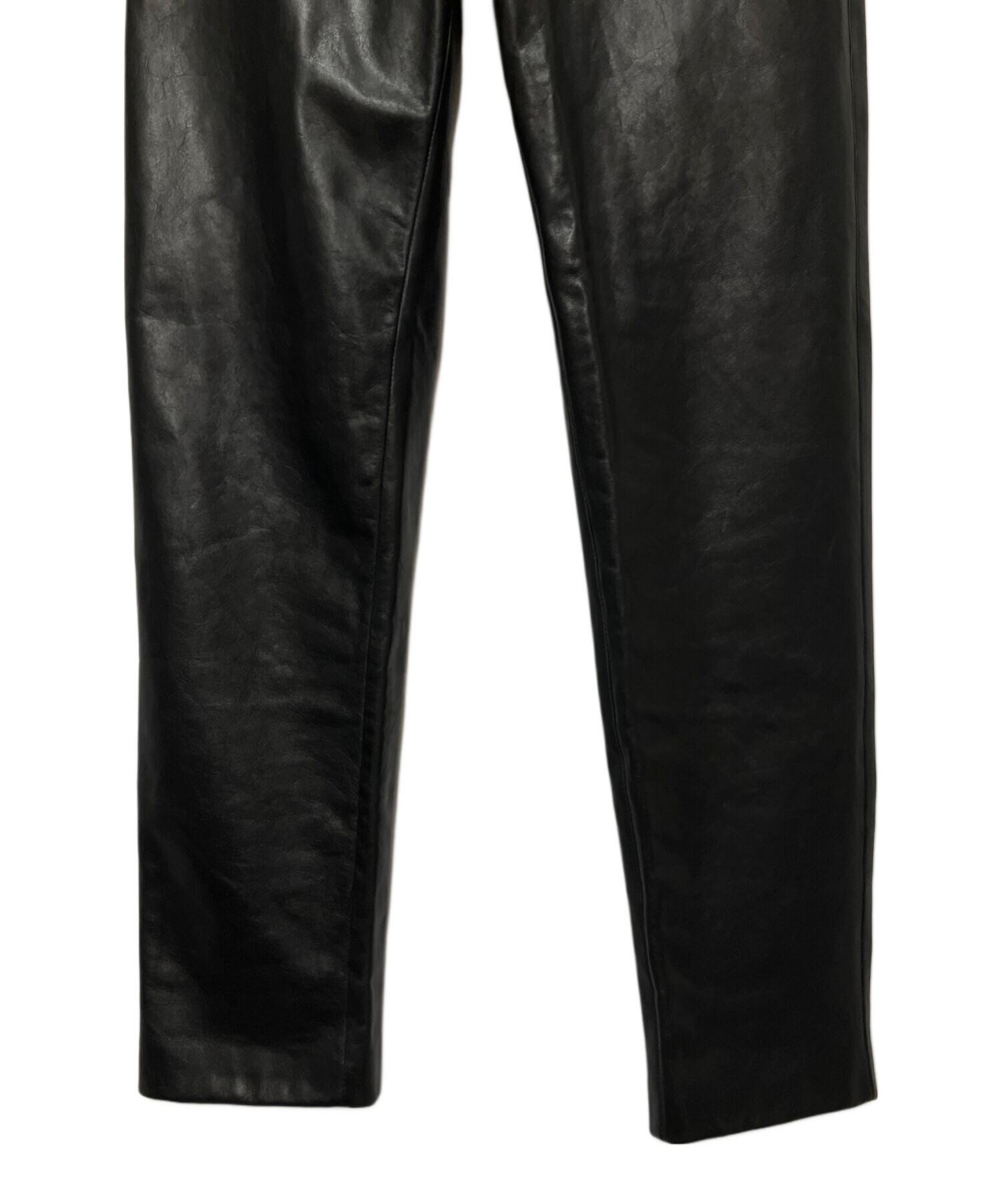 美品 GUCCI グッチ ラムレザーパンツ 中古・古着通販】GUCCI (グッチ) Cowhide カウレザーテーパード