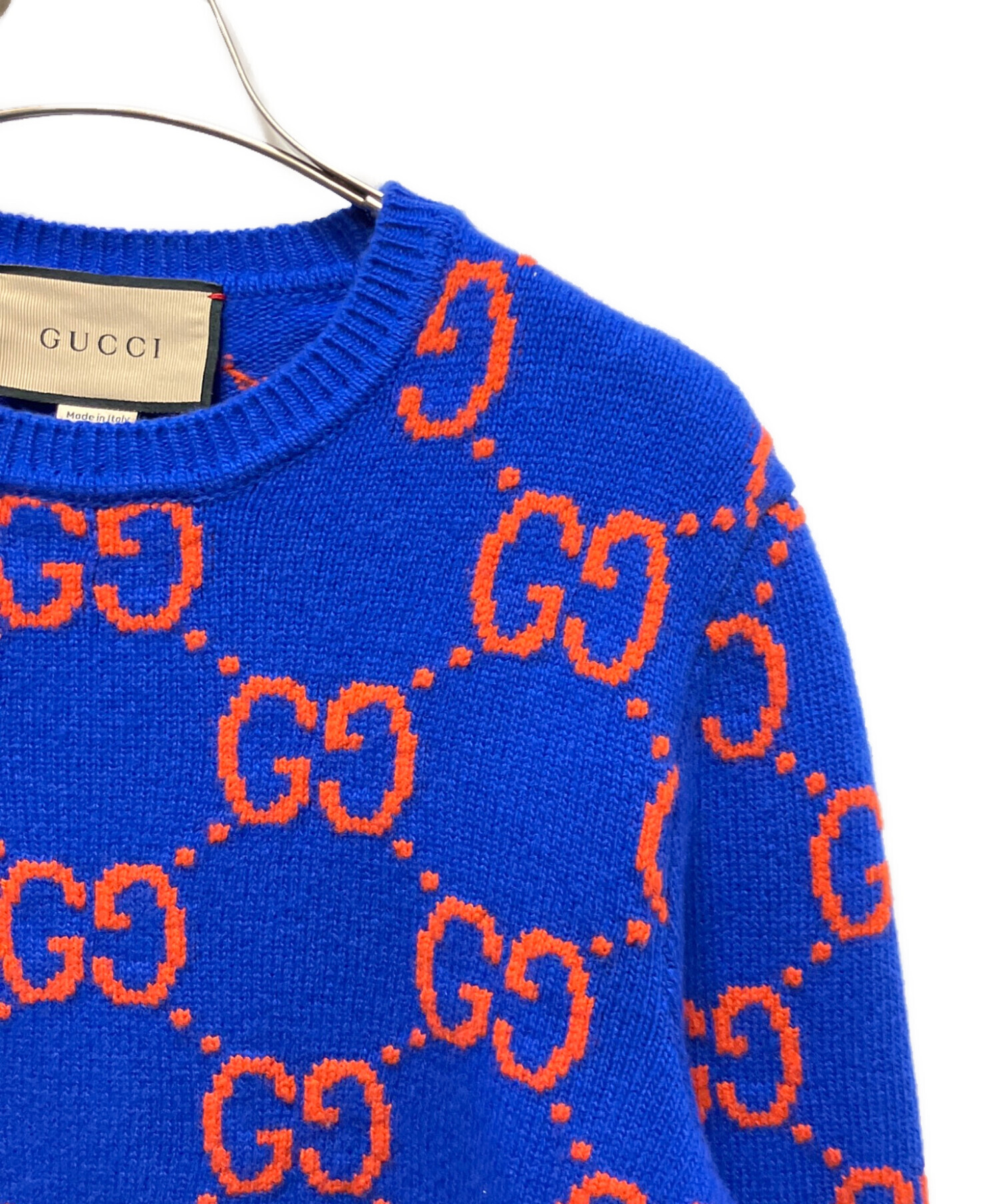 中古・古着通販】GUCCI (グッチ) Wool GG Jacquard Knit Sweater/GG