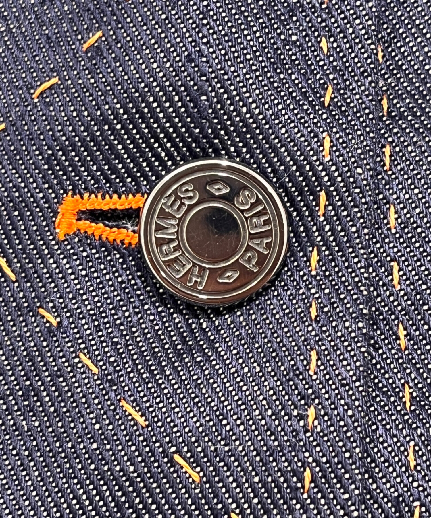 中古・古着通販】HERMES (エルメス) リネン切替デニムジャケット