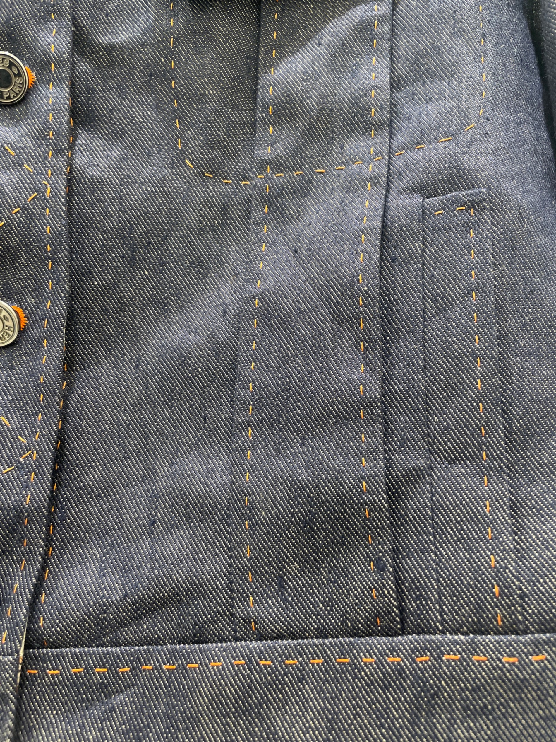 中古・古着通販】HERMES (エルメス) リネン切替デニムジャケット