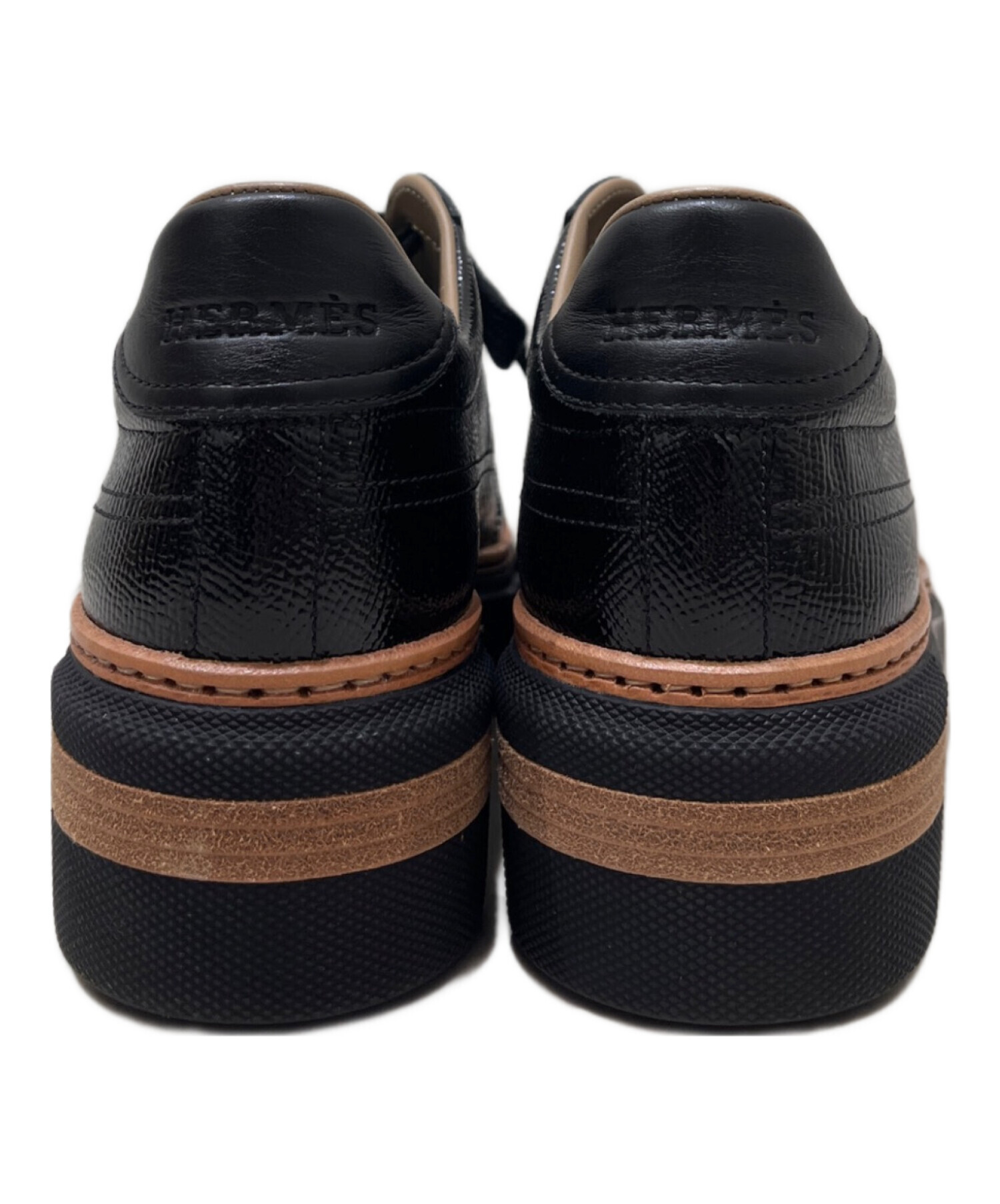 中古・古着通販】HERMES (エルメス) ポロ パテントレザースニーカー