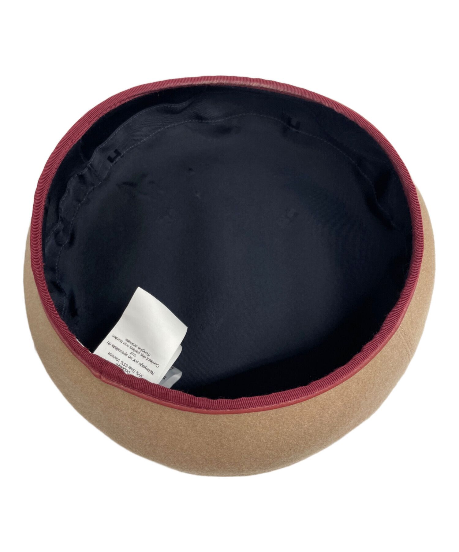 HERMES ベレー帽 57 中古・古着通販】HERMES (エルメス) カシミヤ ベレー帽 ベージュ