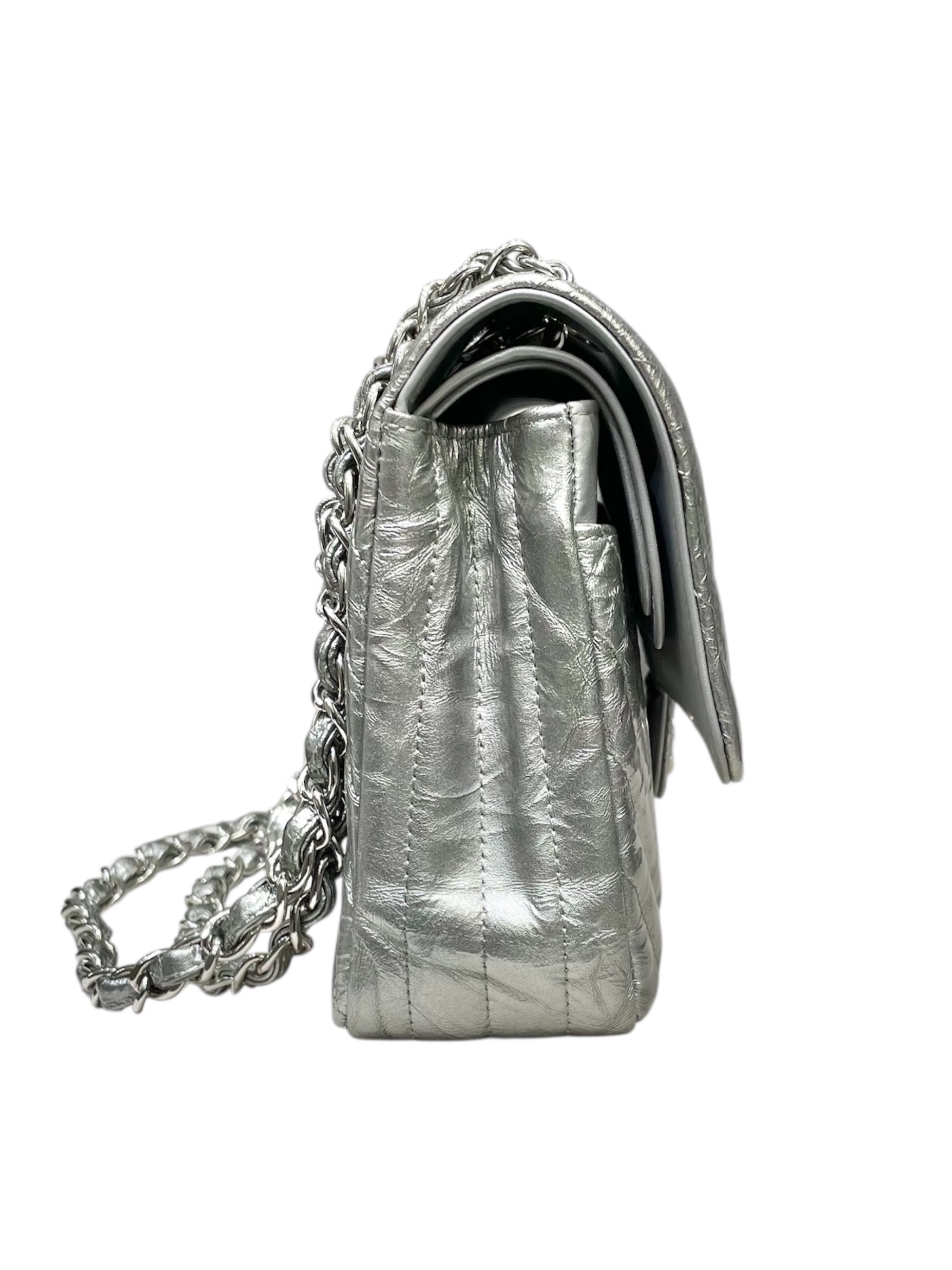 中古・古着通販】CHANEL (シャネル) シェブロン 25 シルバー×シルバー