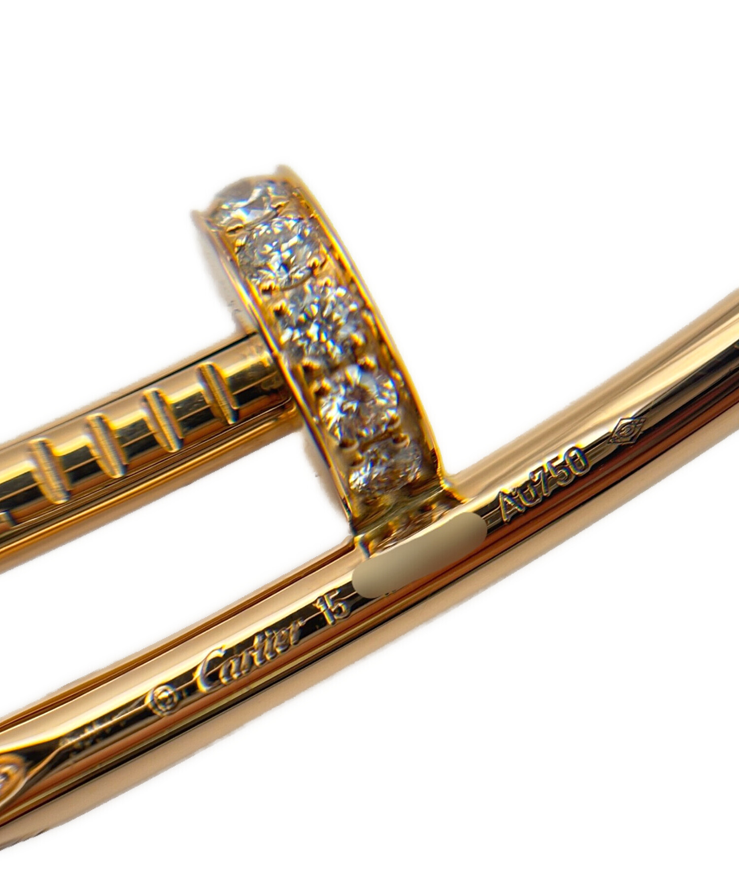 カルティエ Cartier 新型 JUSTE UN CLOU BRACELET DIA K18YG 
