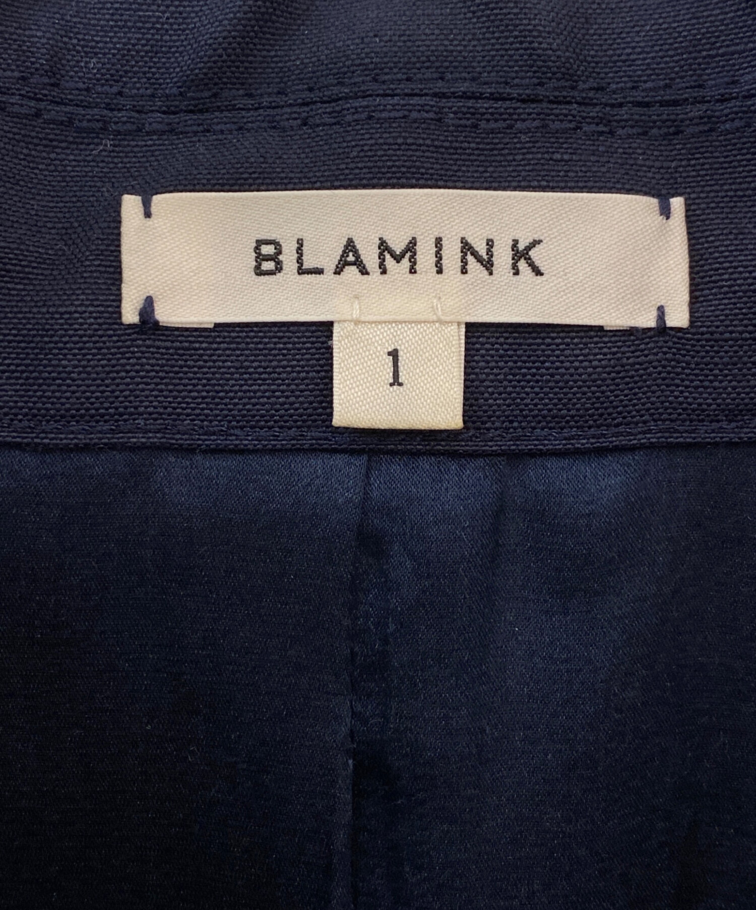 BLAMINK　ネイビー　ジャケット 中古・古着通販】BLAMINK (ブラミンク) ノースリーブミリタリー