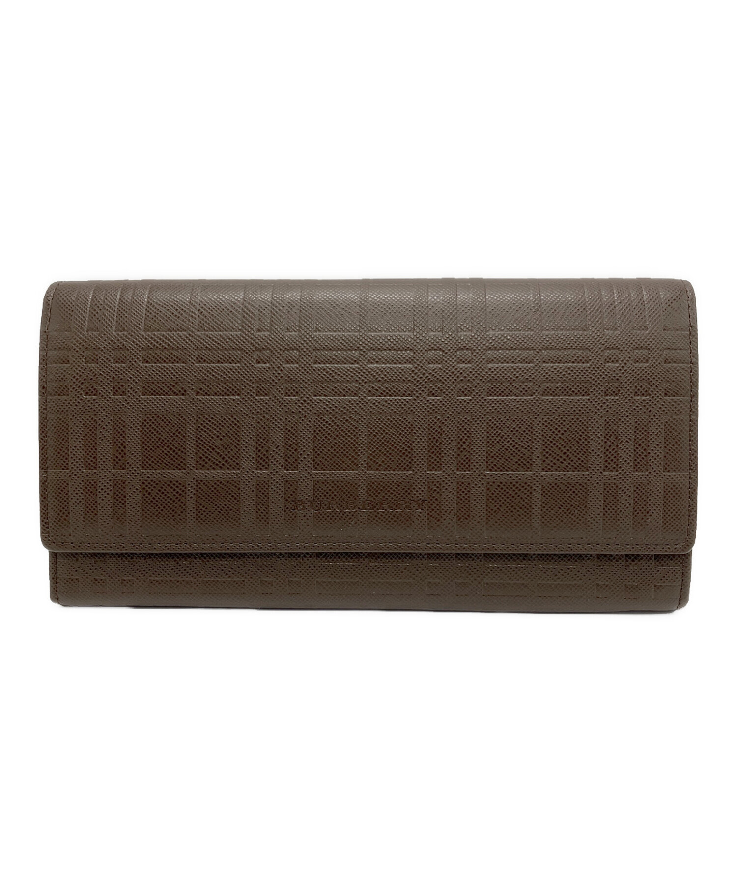 BURBERRY バーバリー 財布・ケース  グレー 【古着】【中古】【送料無料】 BURBERRY - バーバリー BURBERRY 長財布 グレー レザー 未使用の通販