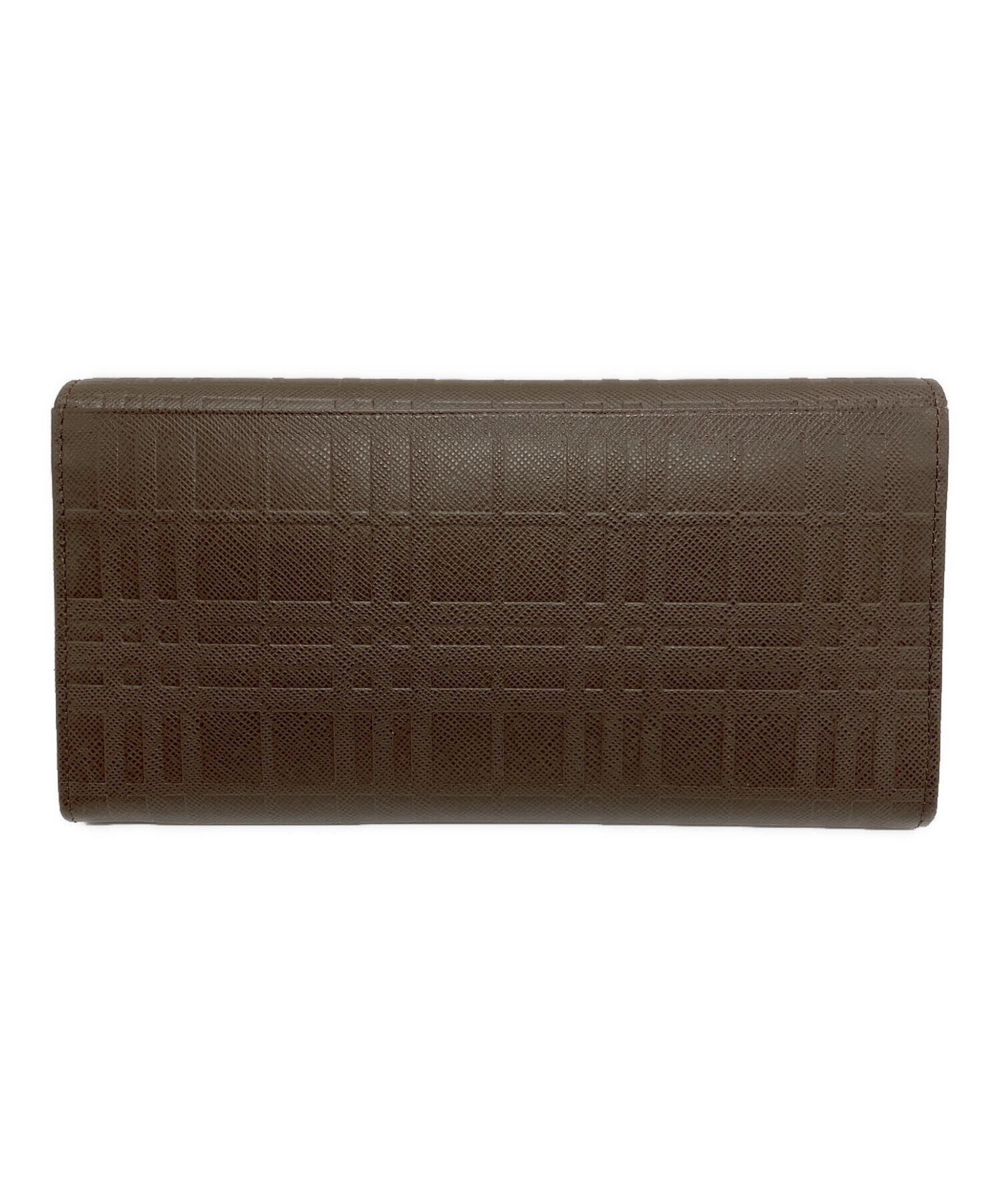 中古・古着通販】BURBERRY (バーバリー) 長財布 チョコレートブラウン