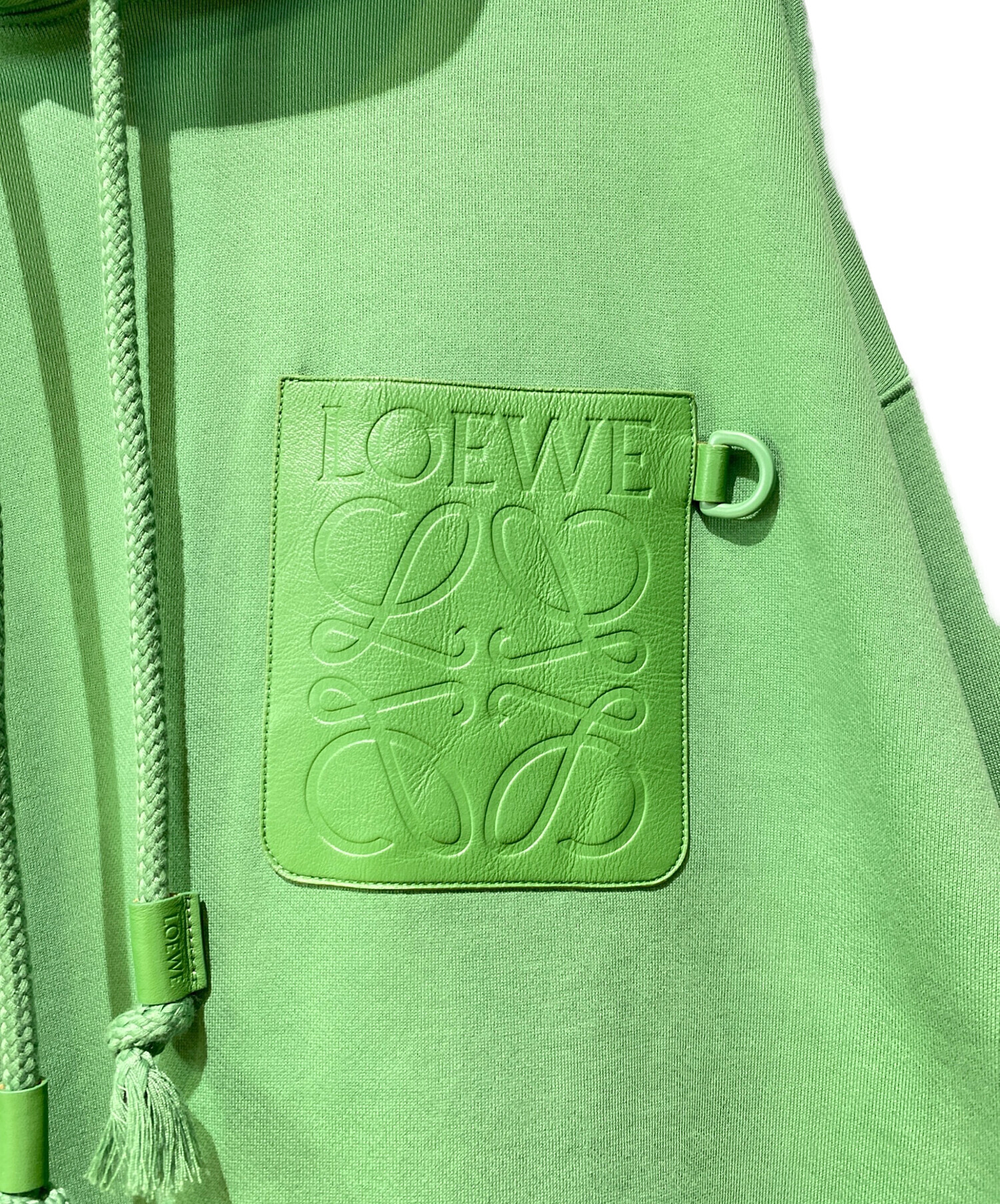 中古・古着通販】LOEWE (ロエベ) アナグラムレザーパッチパーカー