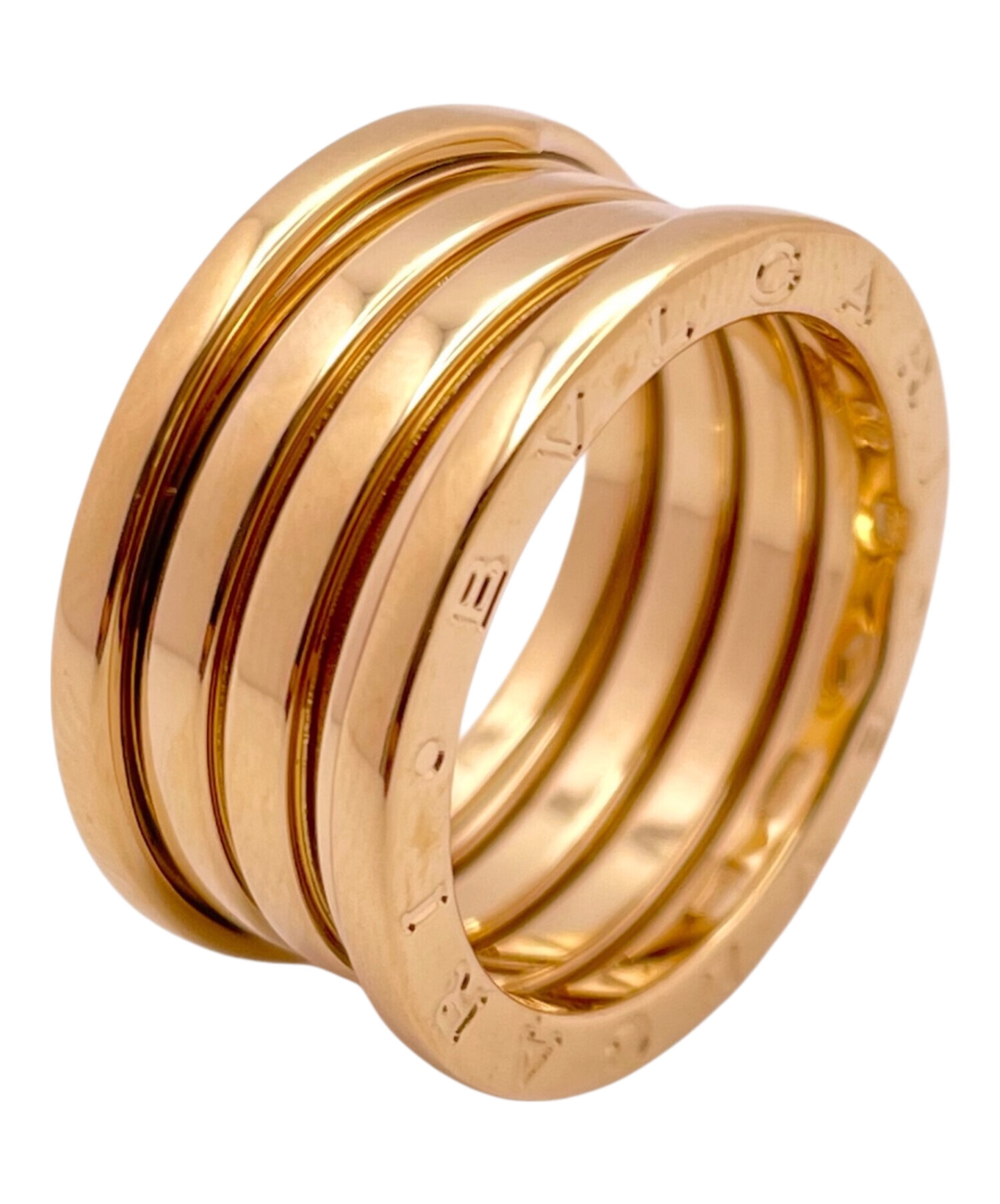 BVLGARI】ブルガリ B-zero1 ビーゼロ1 リング 750WG #52(約12号) 栄 