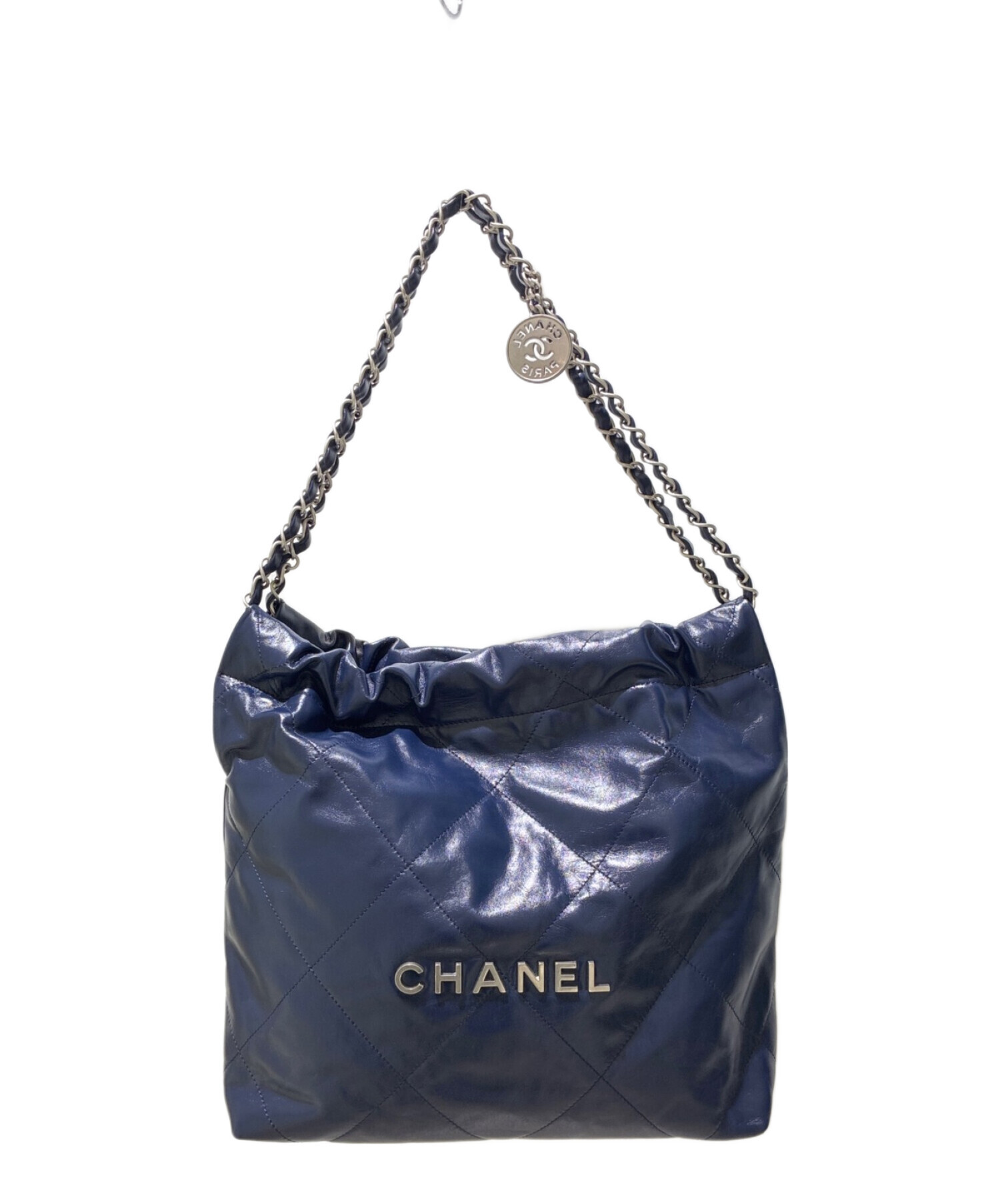 中古・古着通販】CHANEL (シャネル) シャネル22/ネイビー/チェーン