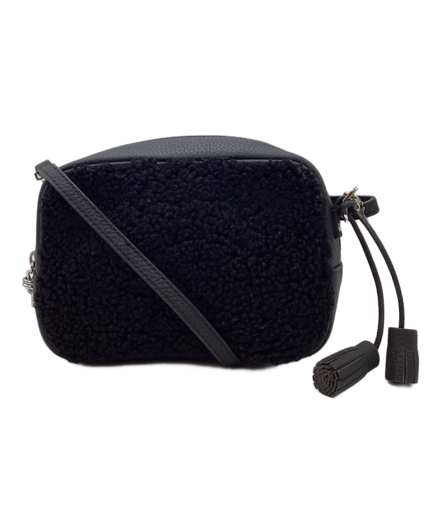 中古・古着通販】VASIC (ヴァジック) ボアショルダーバッグ ブラック