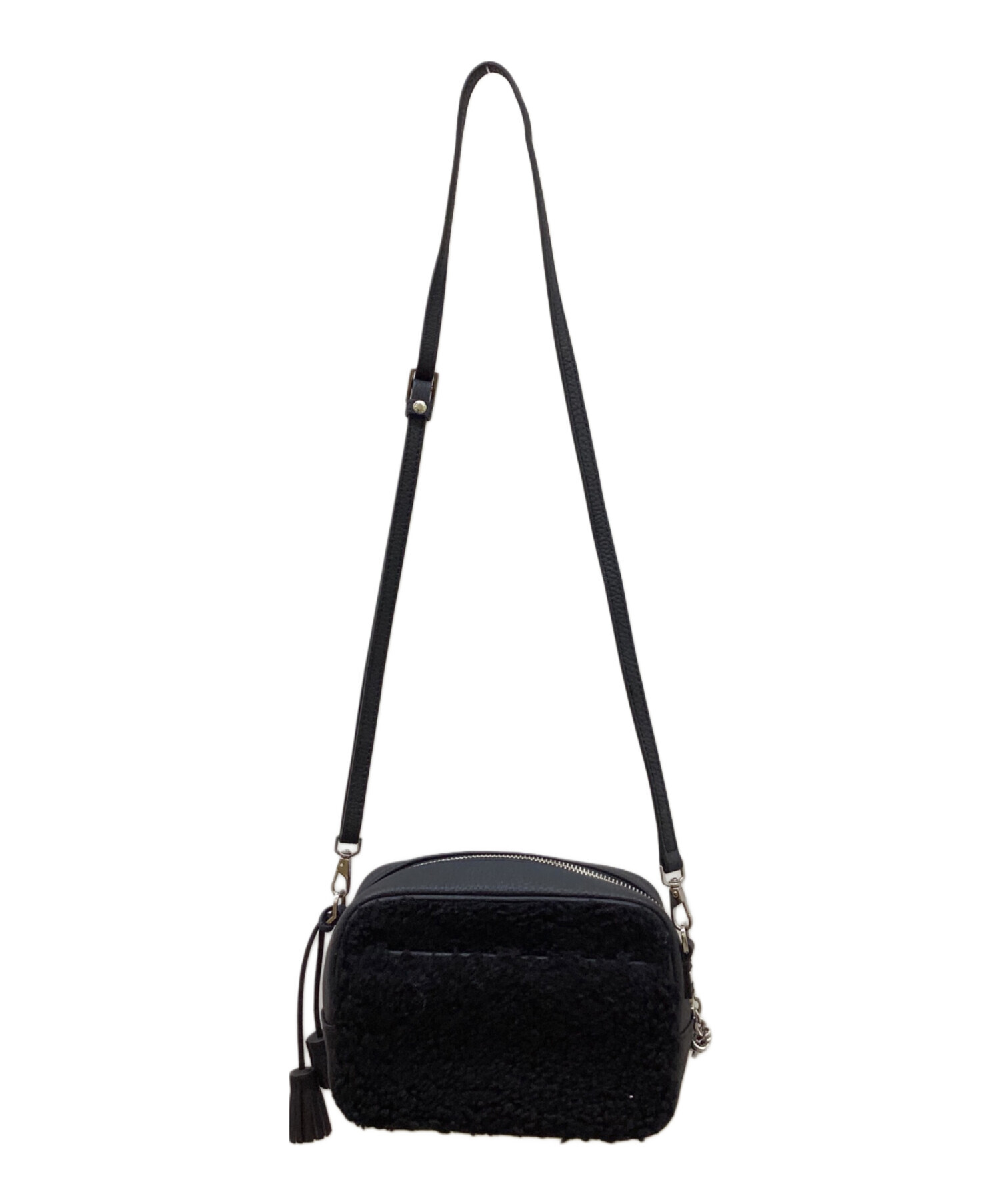 中古・古着通販】VASIC (ヴァジック) ボアショルダーバッグ ブラック