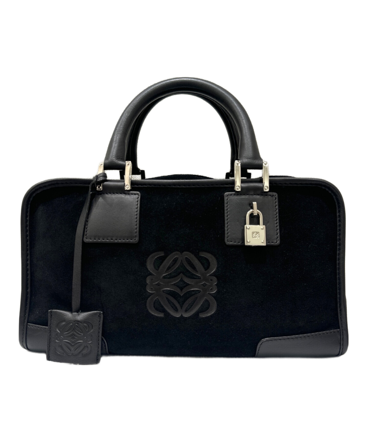 中古・古着通販】LOEWE (ロエベ) アマソナ28/スウェードハンドバッグ
