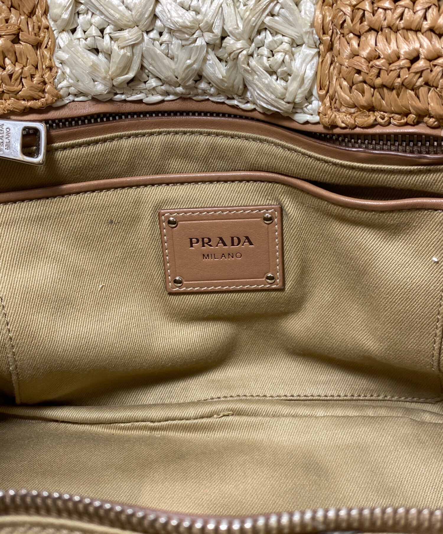 中古・古着通販】PRADA (プラダ) カナパ/2WAYハンドバッグ ベージュ 