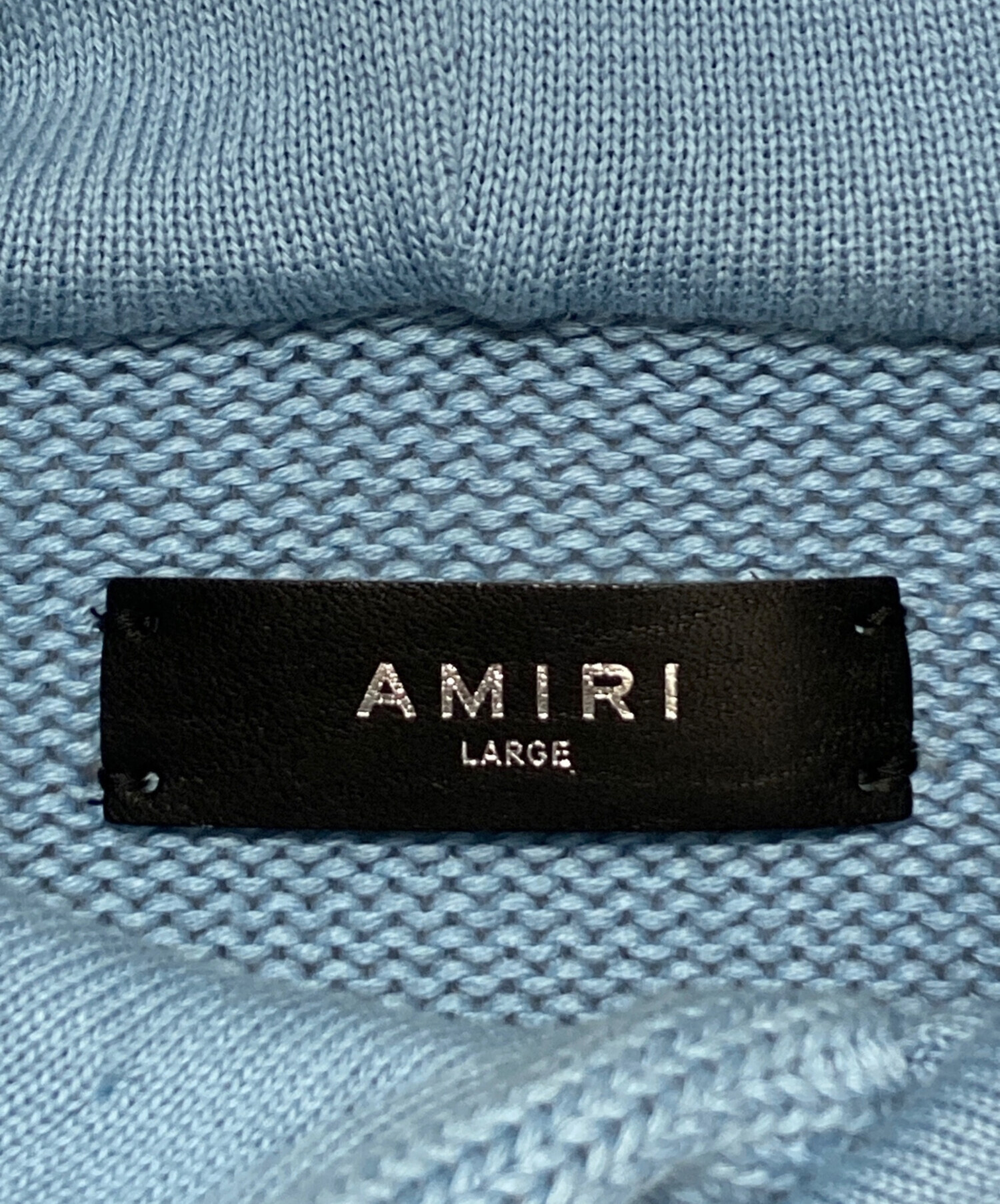 中古・古着通販】AMIRI (アミリ) ニットパーカー スカイブルー サイズ