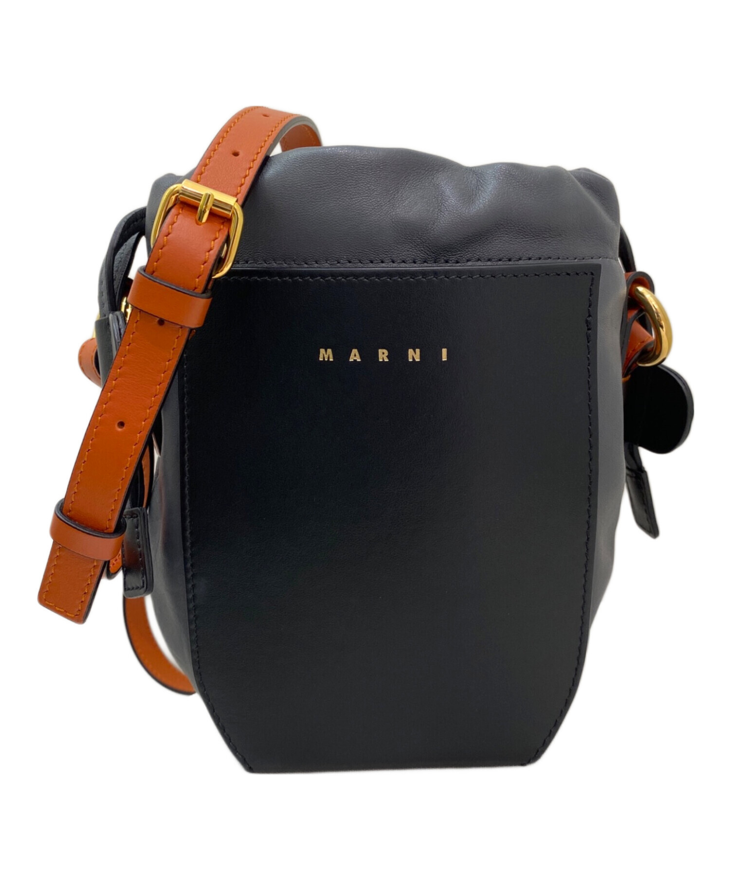 中古・古着通販】MARNI (マルニ) ガセットショルダーバッグ グレー