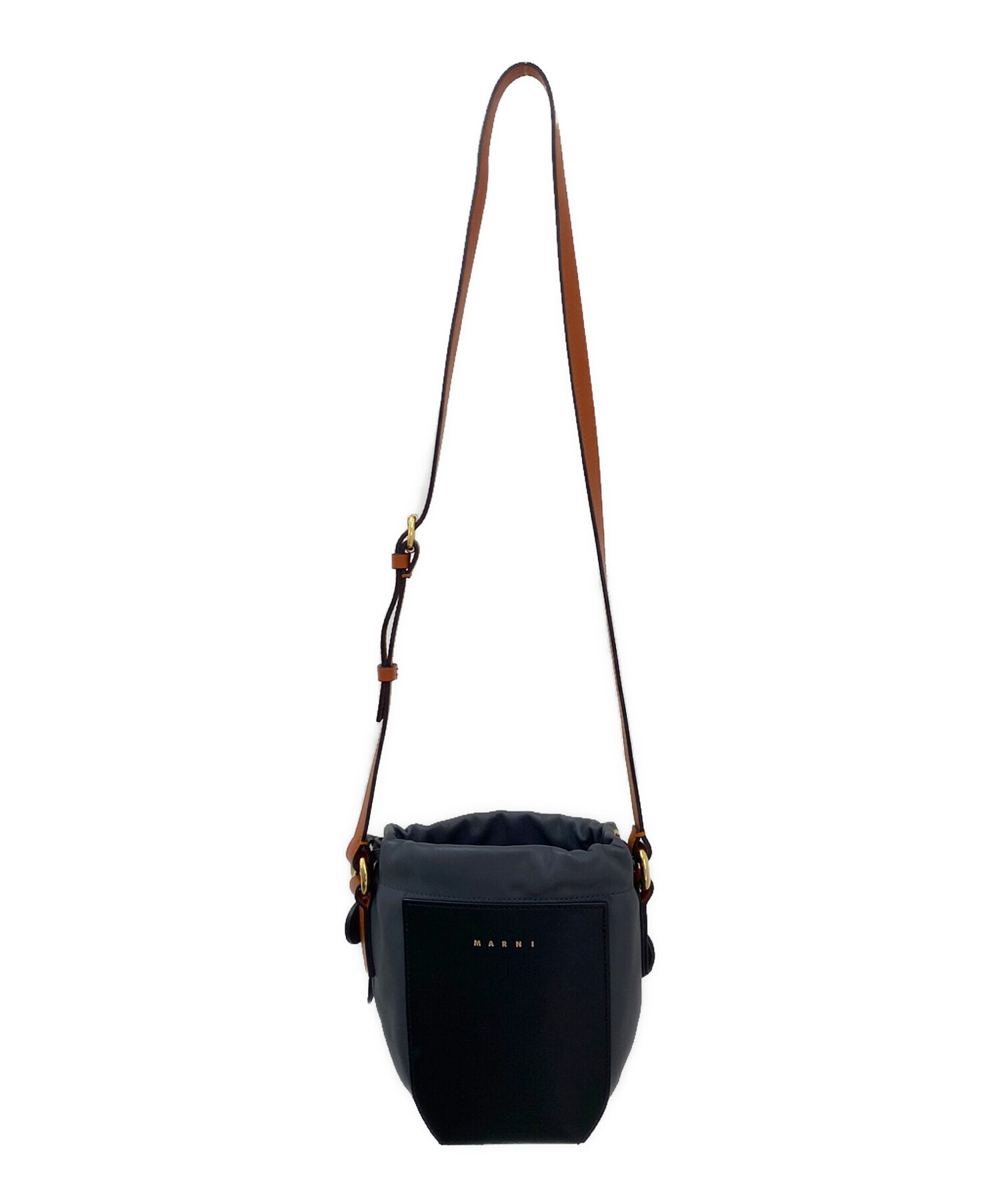 中古・古着通販】MARNI (マルニ) ガセットショルダーバッグ グレー