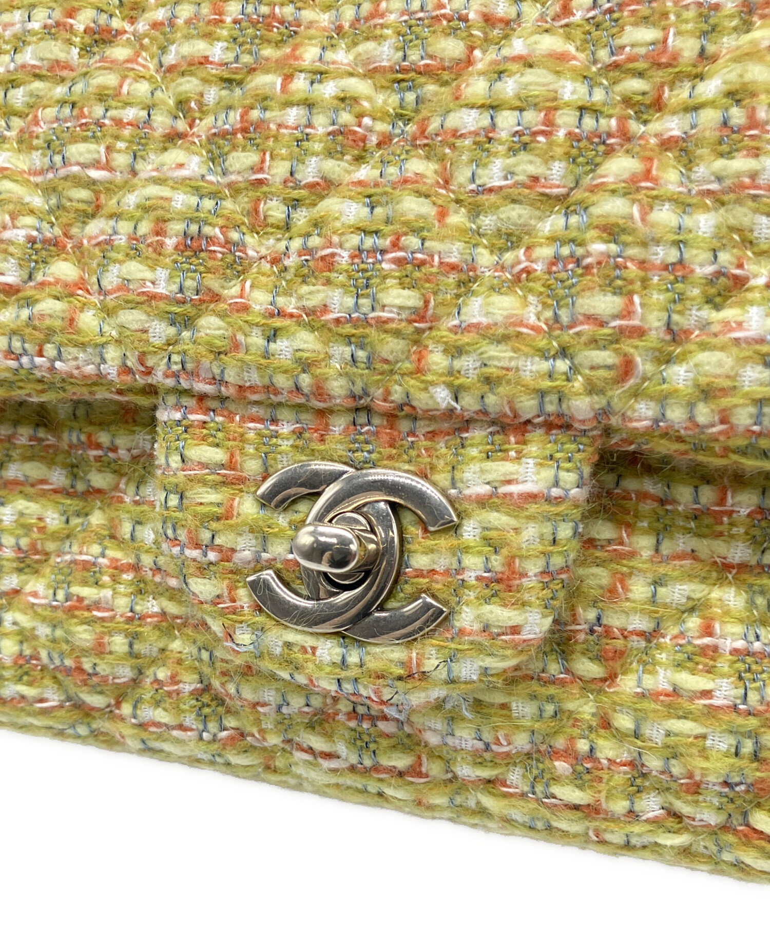 中古・古着通販】CHANEL (シャネル) ツイードチェーンショルダーバッグ