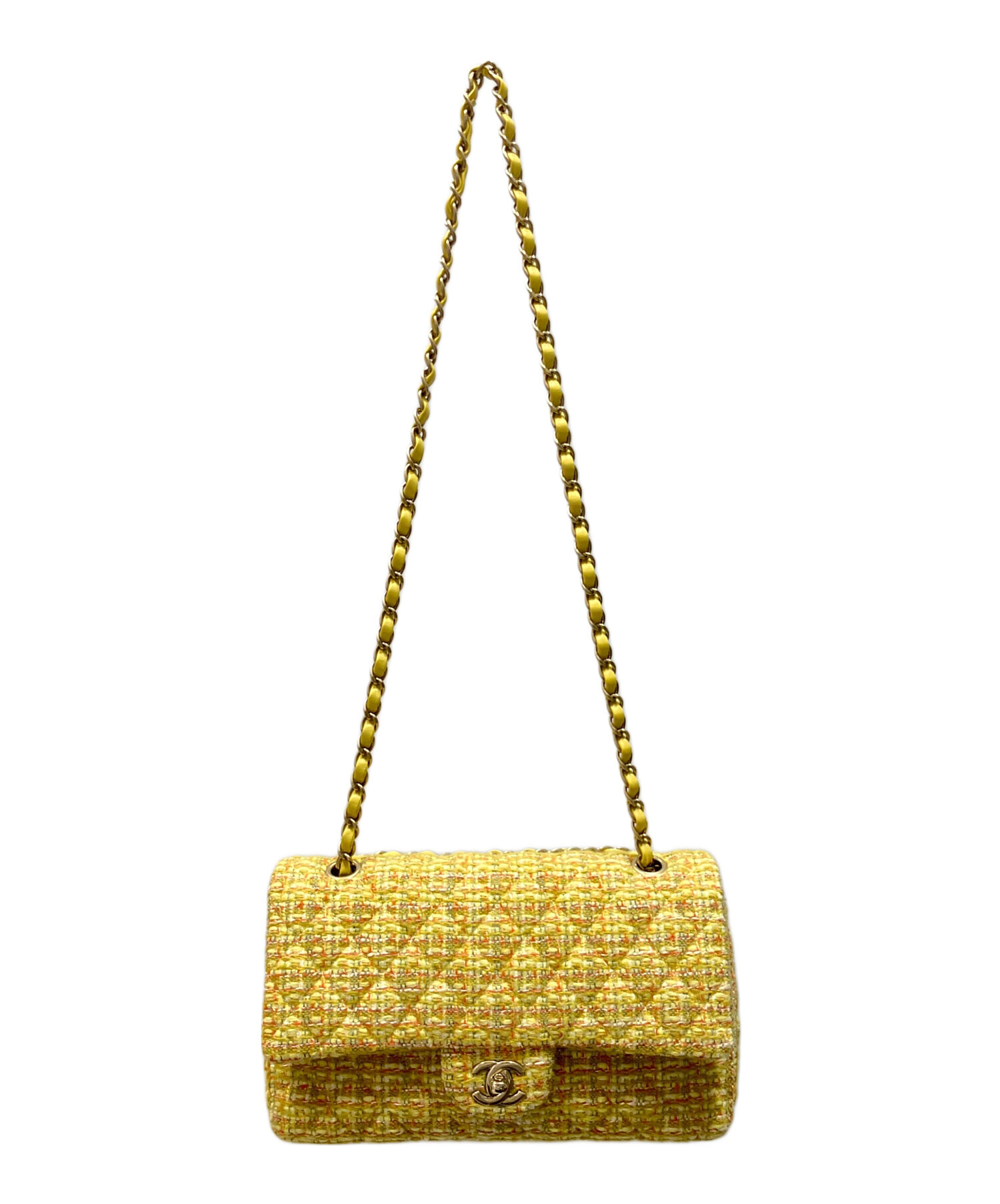 中古・古着通販】CHANEL (シャネル) ツイードチェーンショルダーバッグ 中古・古着通販】CHANEL (シャネル) ツイードチェーンショルダーバッグ