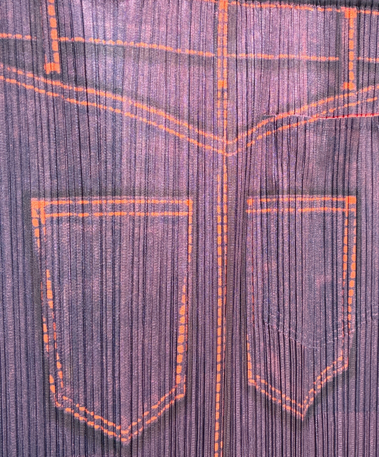 中古・古着通販】PLEATS PLEASE (プリーツプリーズ) デニム転写ロング