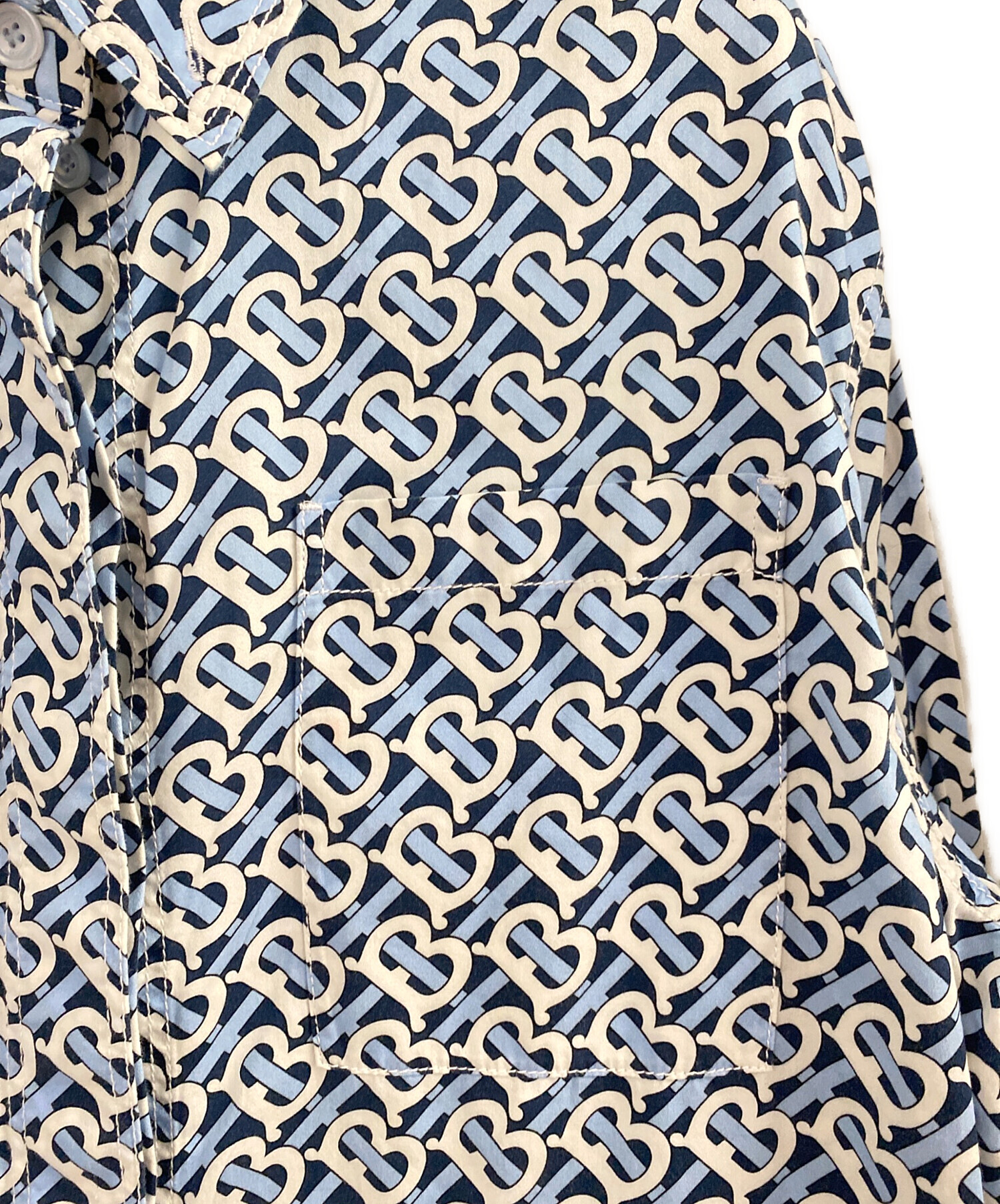中古・古着通販】BURBERRY (バーバリー) TBモノグラムシャツ ブルー 
