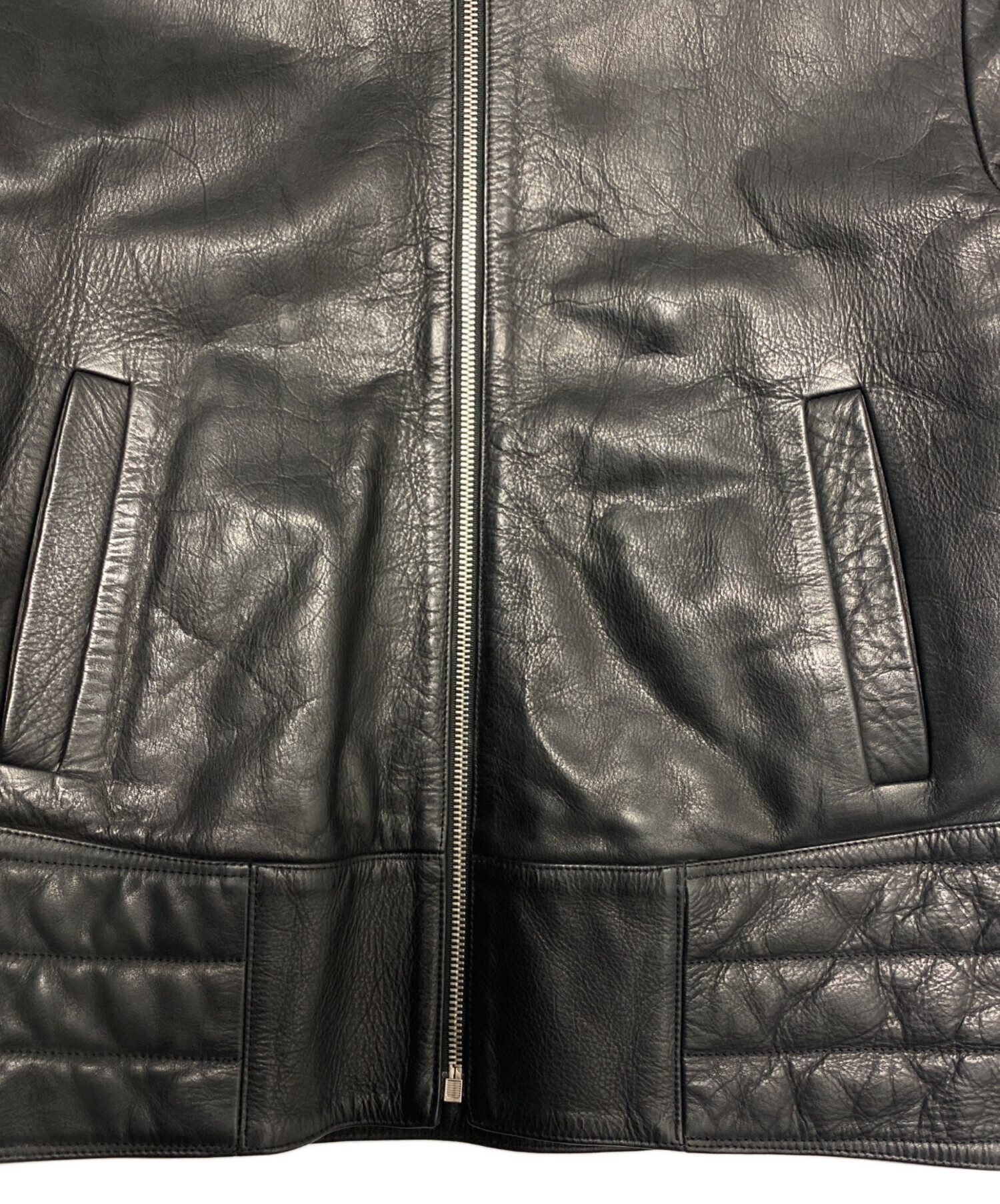 マックキュー（McQ） パーフォレート加工レザーブルゾン 黒 46 MCQ 