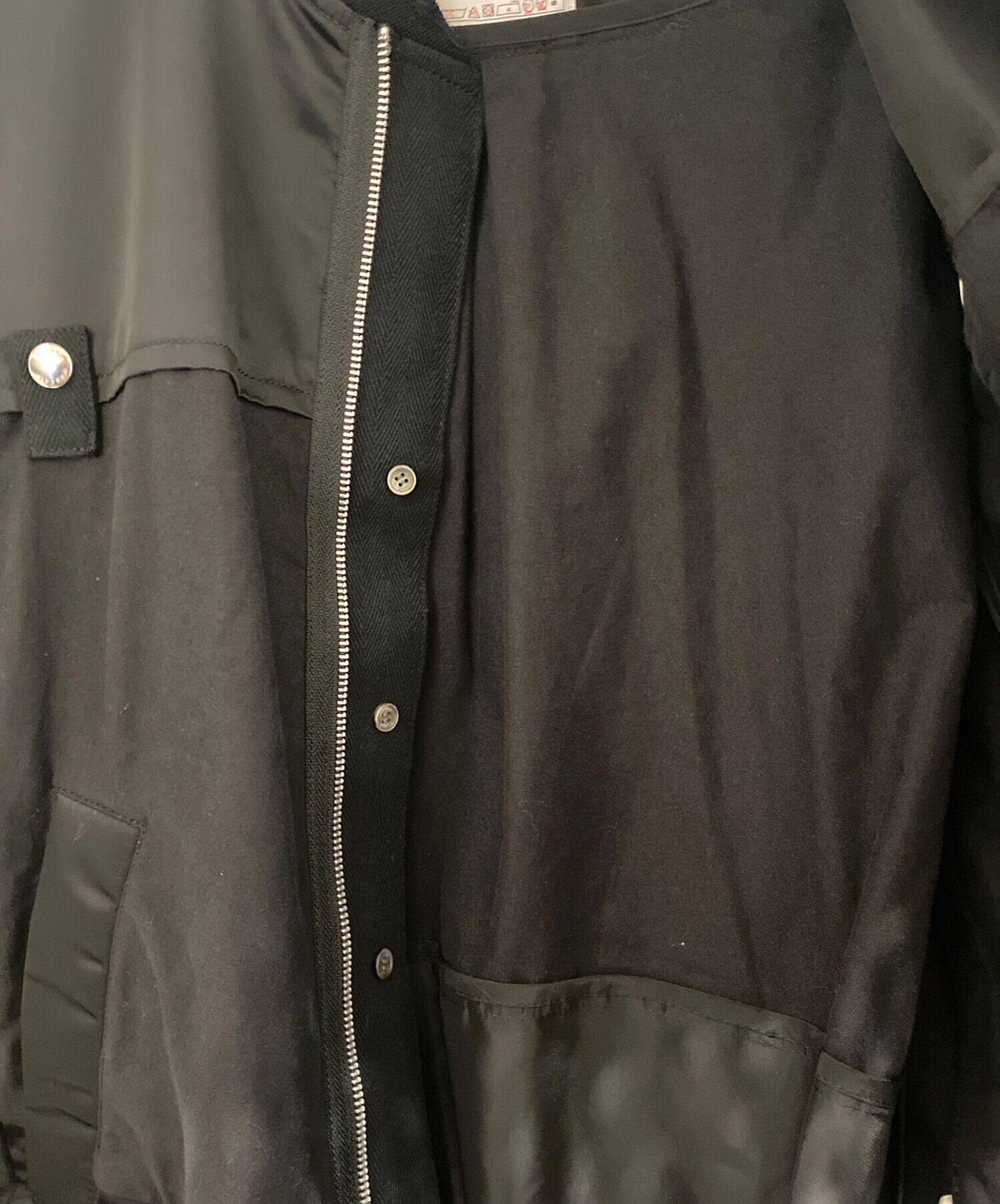 中古・古着通販】sacai (サカイ) Nylon Twill Cotton Blouson ブラック