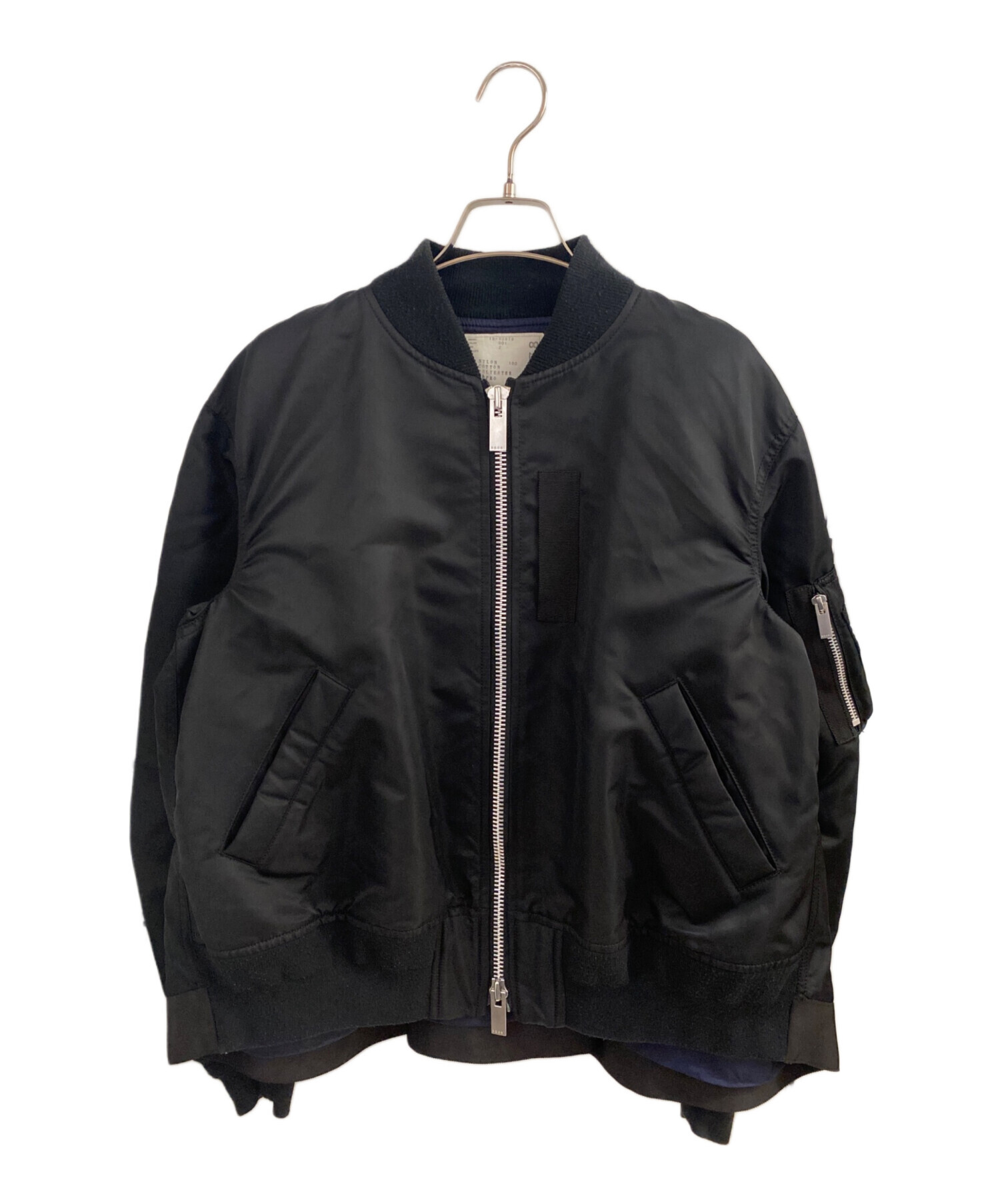 中古・古着通販】sacai (サカイ) Back Flare MA-1ジャケット ブラック 