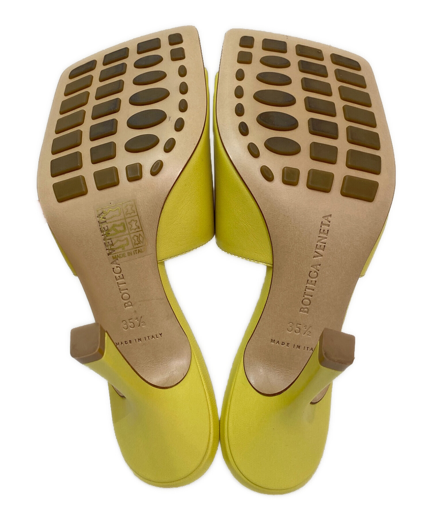 中古・古着通販】BOTTEGA VENETA (ボッテガベネタ) ミュール イエロー 