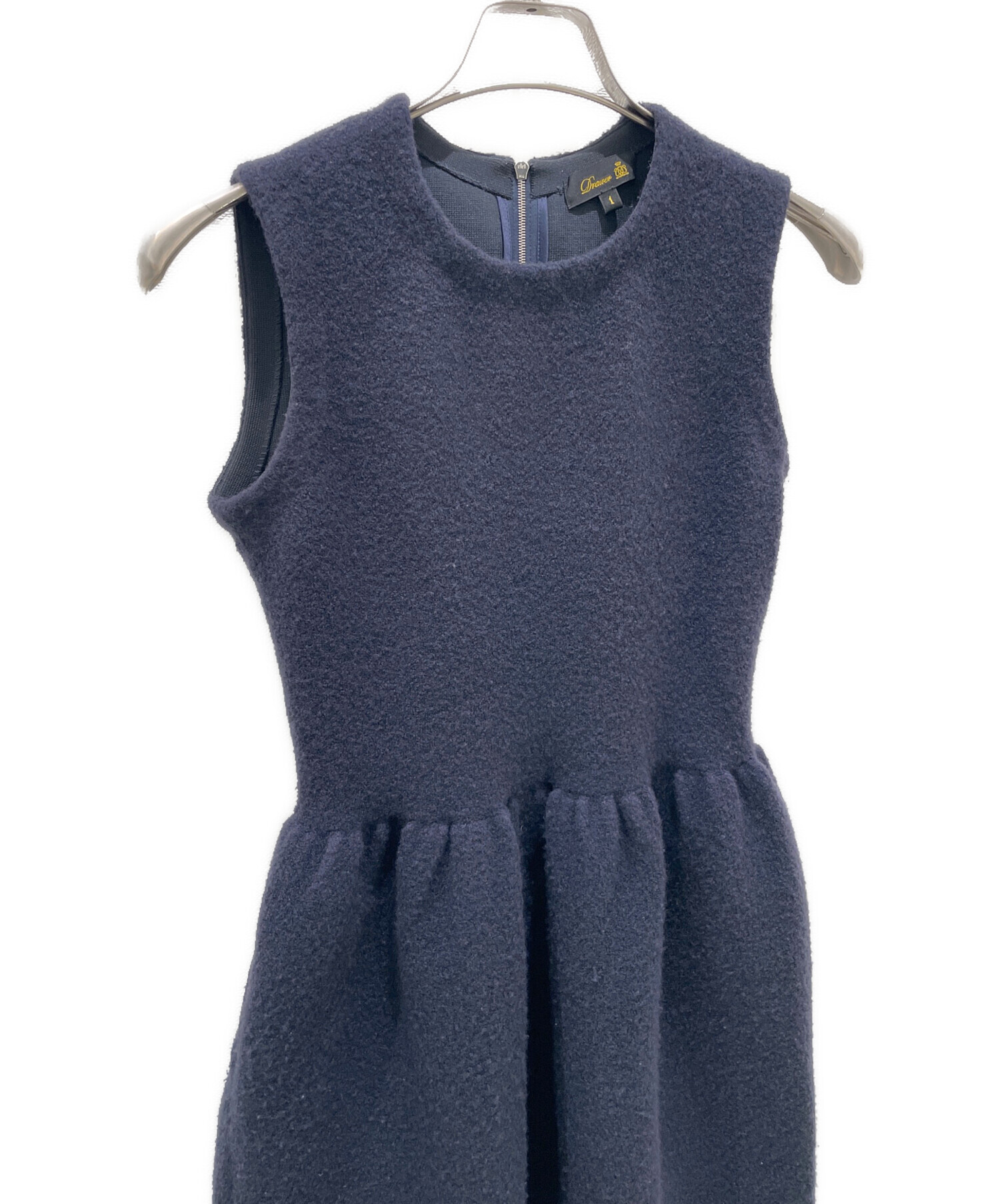 drawer ワンピース 中古・古着通販】DRAWER (ドゥロワー) ワンピース ネイビー サイズ:36