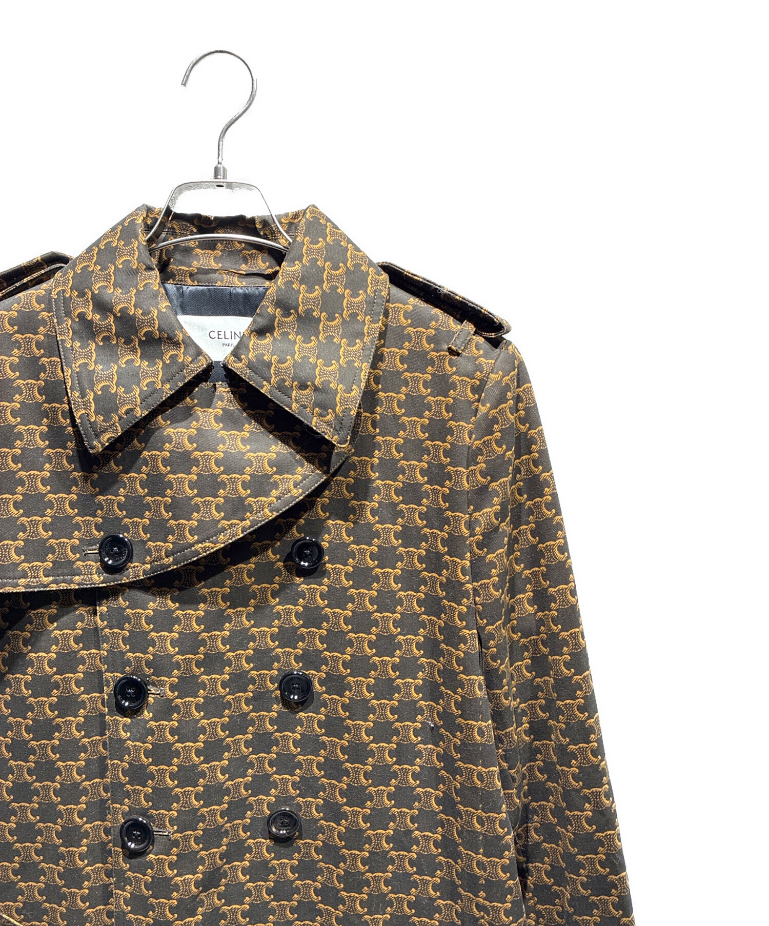 中古・古着通販】CELINE (セリーヌ) トレンチコート ダークブラウン