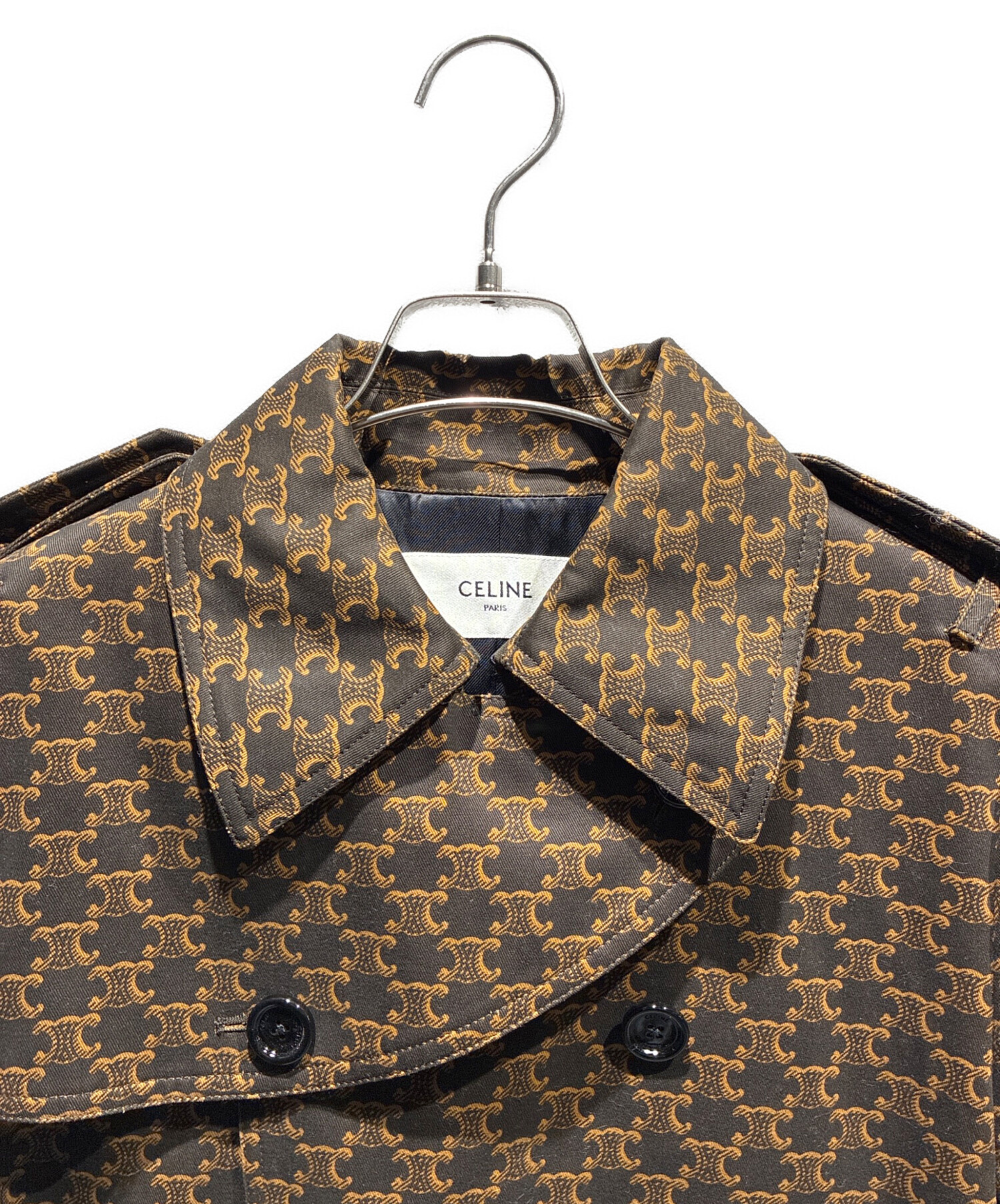 中古・古着通販】CELINE (セリーヌ) トレンチコート ダークブラウン