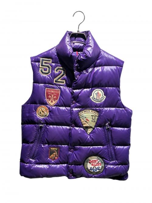 MONCLER パープル ダウンベスト 中古・古着通販】MONCLER (モンクレール) ダウンベスト パープル