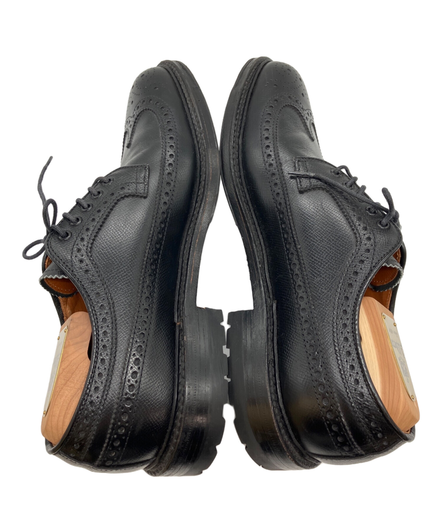 Alden ブラックウィングチップレザーシューズ 中古・古着通販】Alden (オールデン) ウィングチップシューズ ブラック