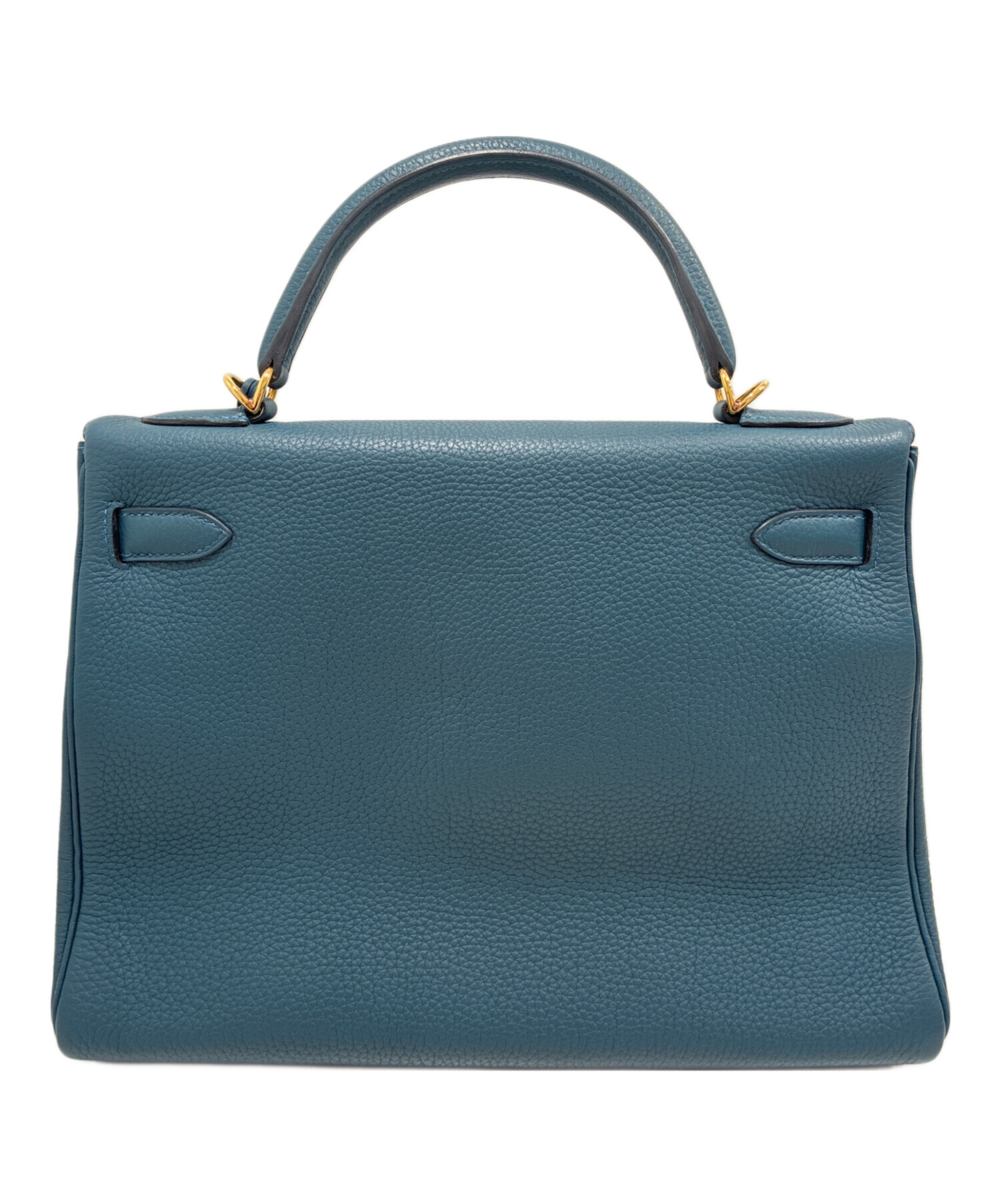 エルメス HERMES ネイビー　ケリー32 内縫い S刻印 ゴールド金具　希少 エルメス HERMES ケリー32 内縫い 〇X刻 ネイビー ゴールド金具