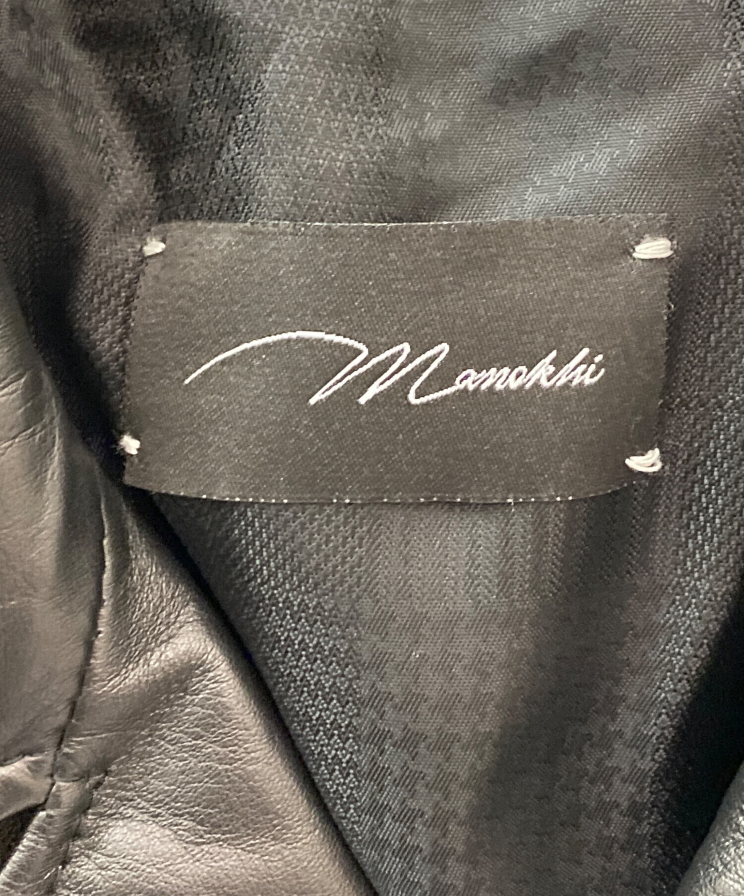 中古・古着通販】Manokhi (マノーキ) ダブルライダースジャケット
