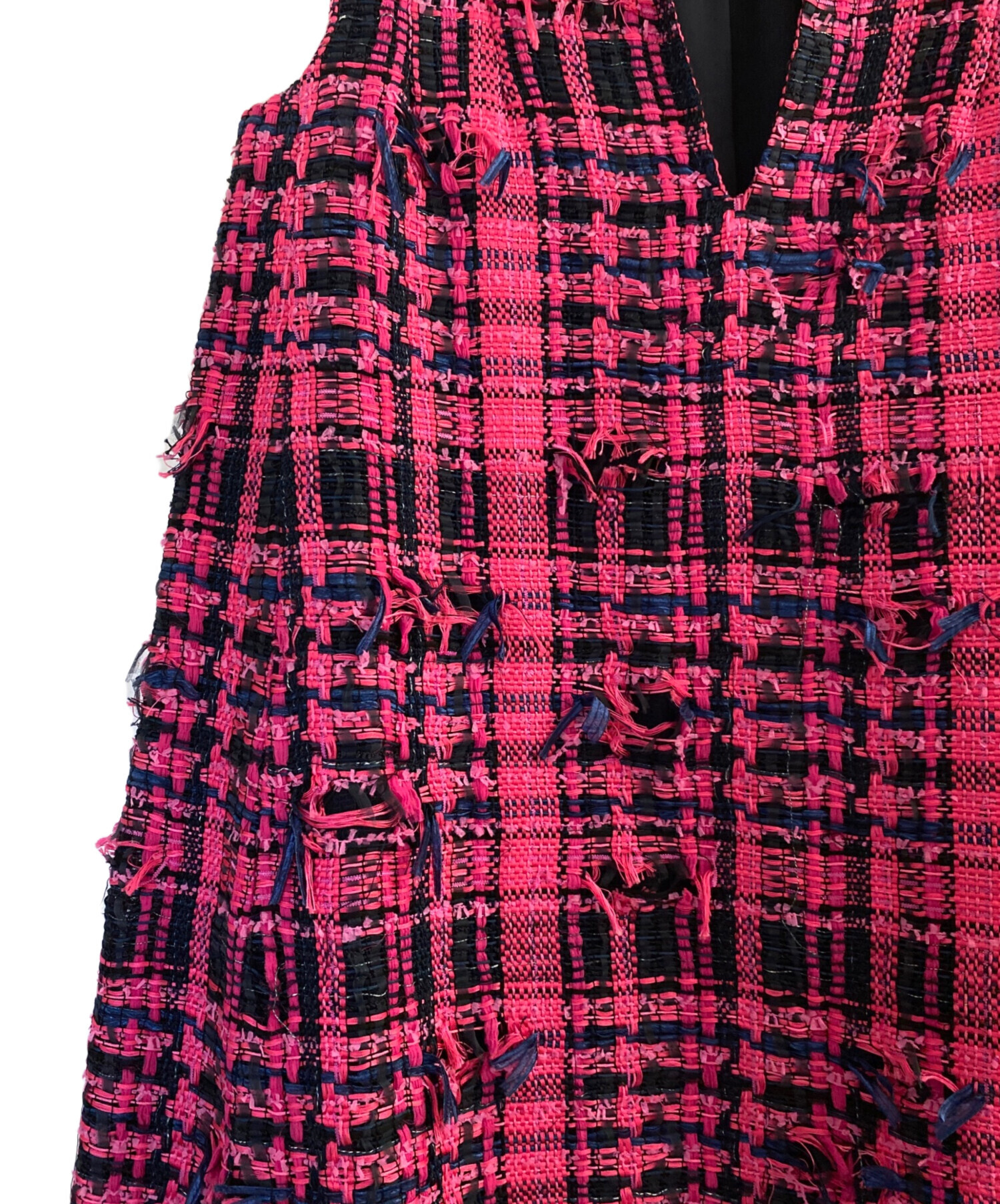 中古・古着通販】CHANEL (シャネル) ノースリーブツイードワンピース