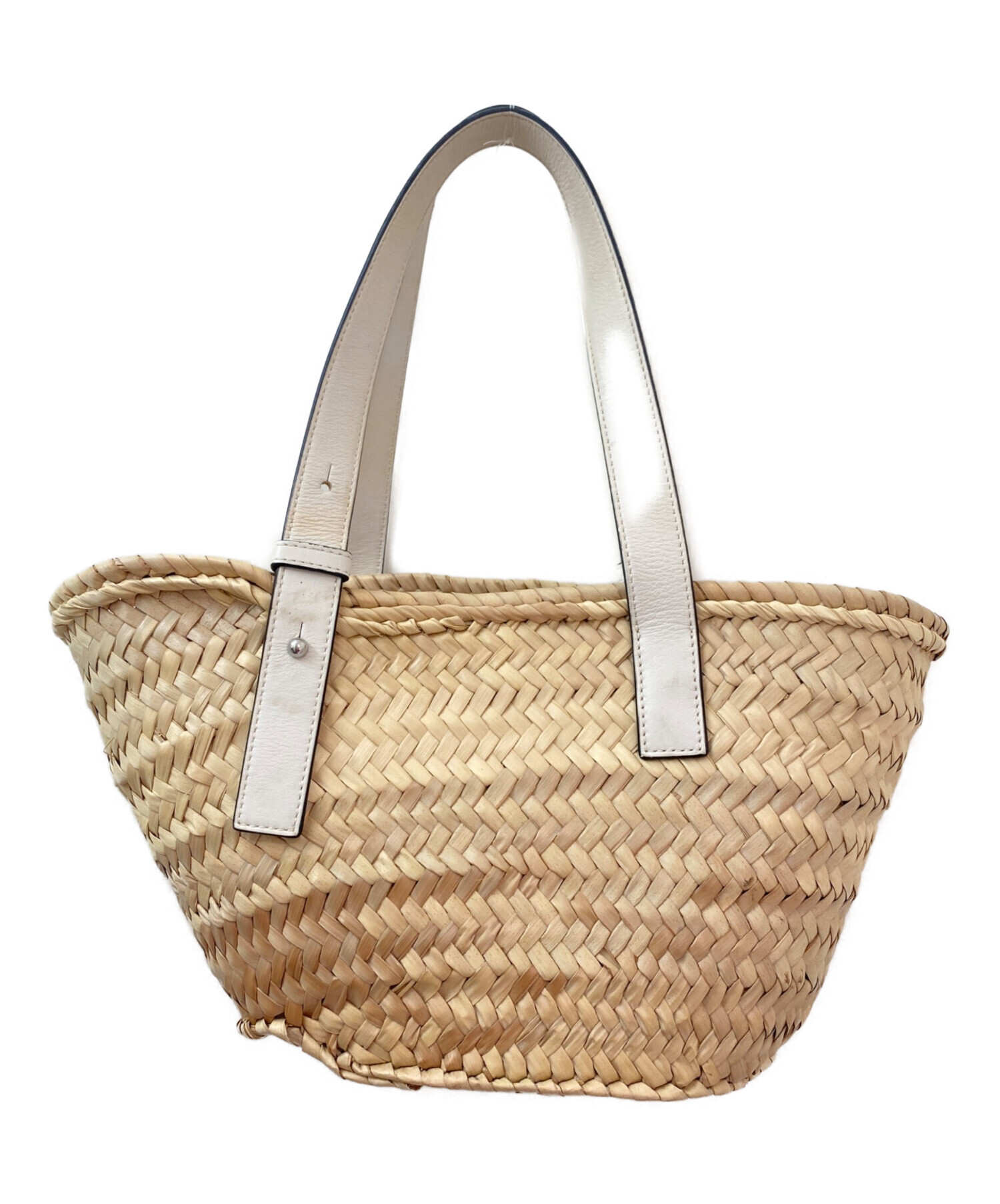 中古・古着通販】LOEWE (ロエベ) バスケットバッグ ホワイト サイズ