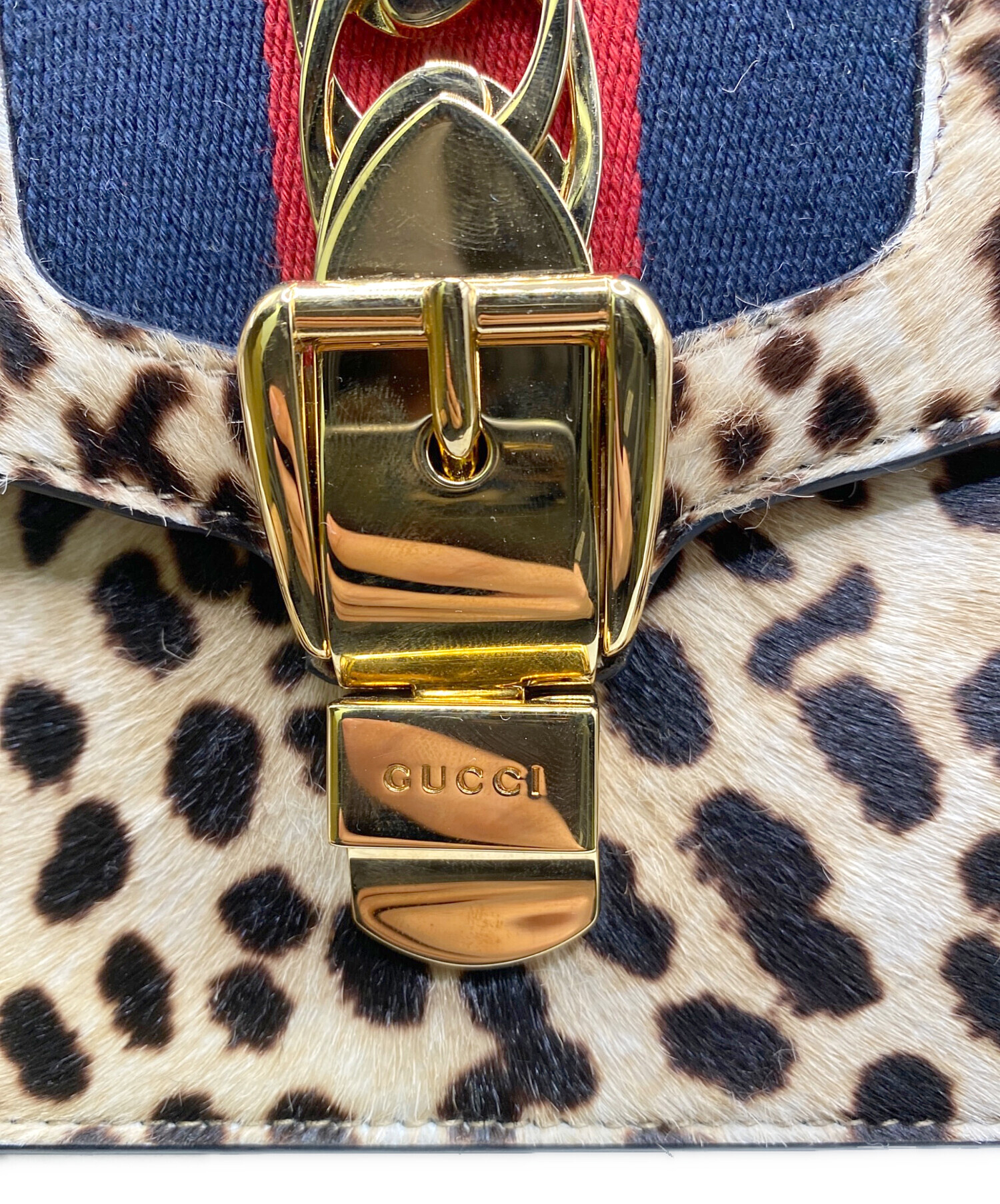 中古・古着通販】GUCCI (グッチ) シルヴィ ハラコショルダーバッグ 