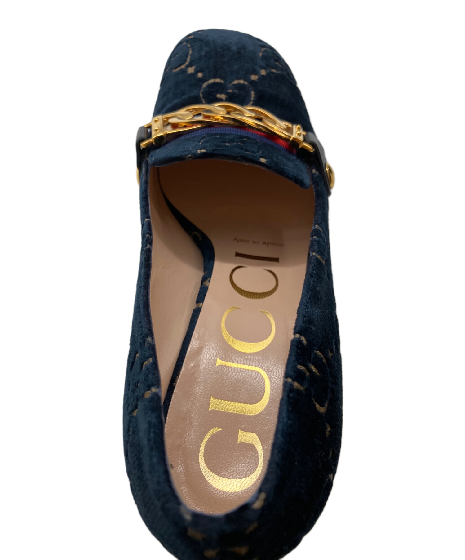 限定値下げ　試着のみGUCCI ネイビー パンプス ハイヒール 袋付き 中古・古着通販】GUCCI (グッチ) GUCCI Pump Shoes /GGパンプス
