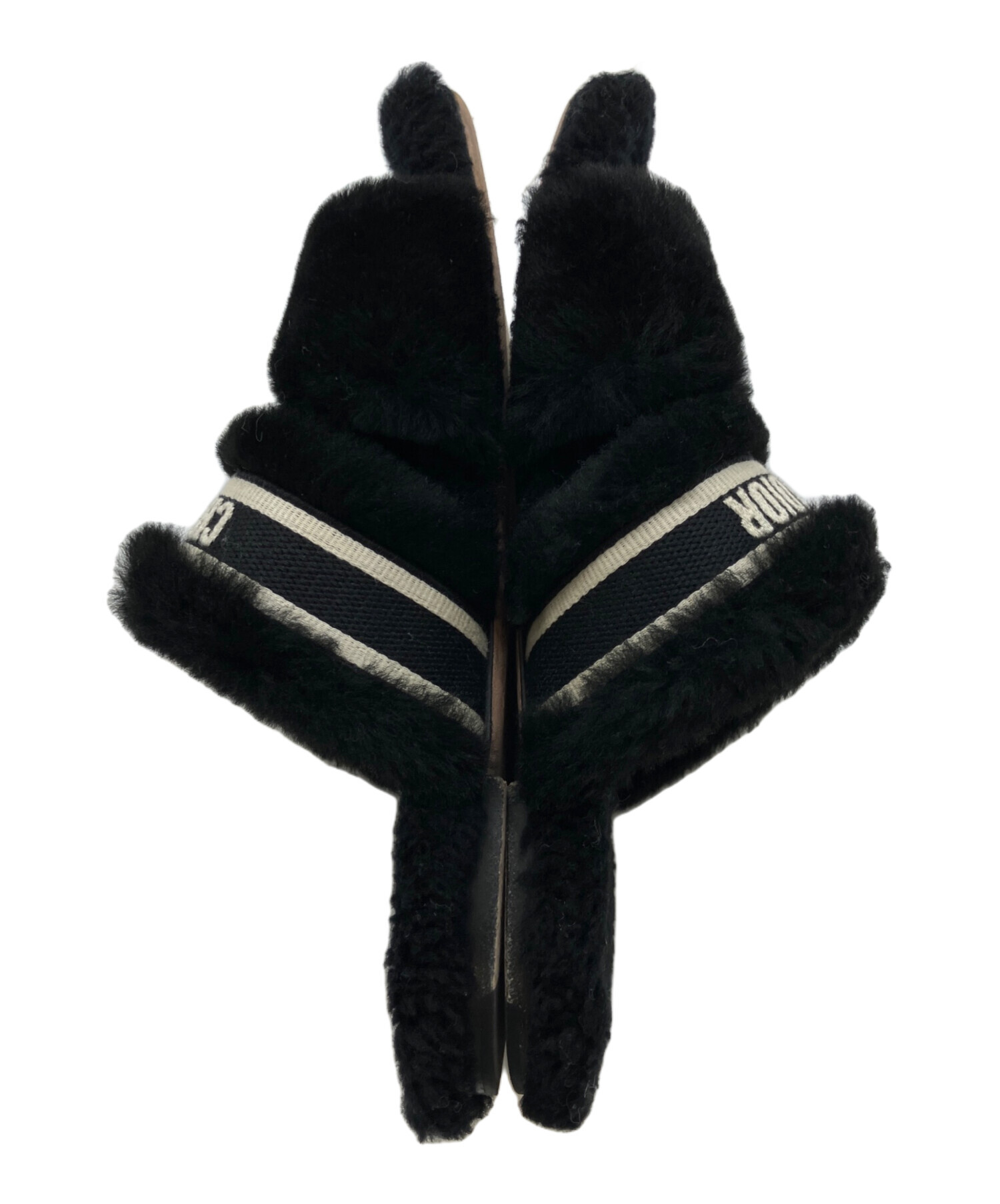 Christian Dior ファー ミュール サンダル イタリア製24.5相当 中古・古着通販】Christian Dior (クリスチャン ディオール) Chez Moi